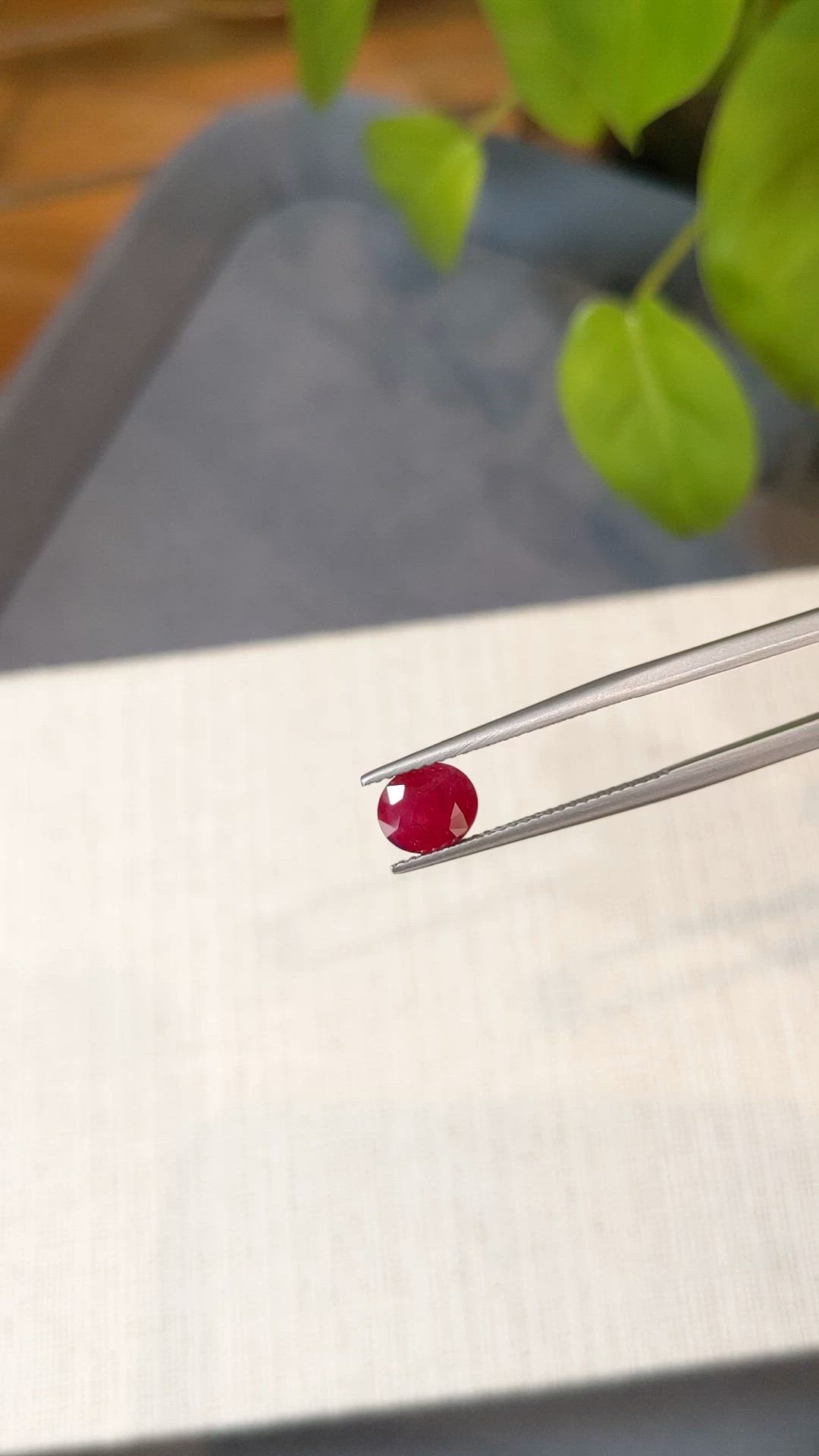 1.41 Ct. Ruby from Burma (Myanmar) Size Video