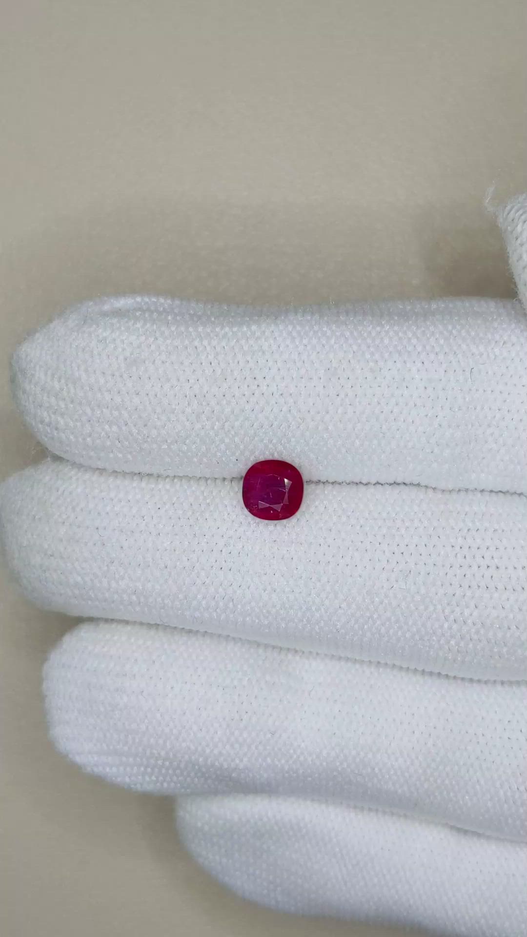1.00 Ct. Ruby from Burma (Myanmar) Size Video