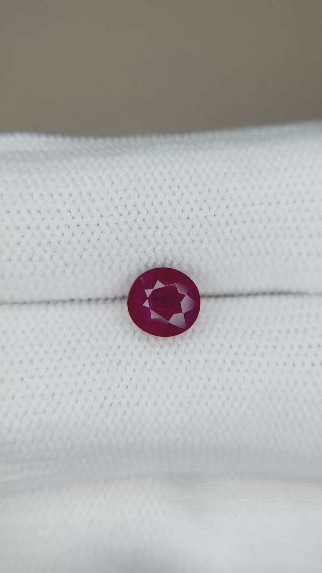 1.43 Ct. Purplish Red Ruby from Burma (Myanmar) Size Video