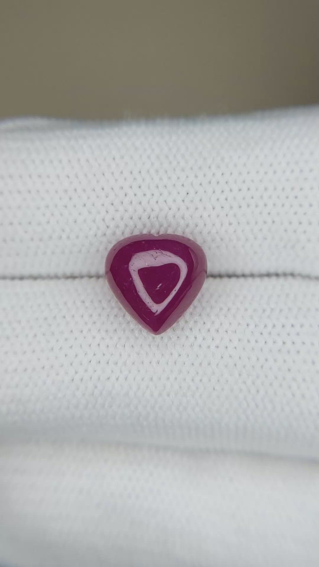 4.22 Ct. Purplish Red Cabochon Ruby from Mozambique Size Video