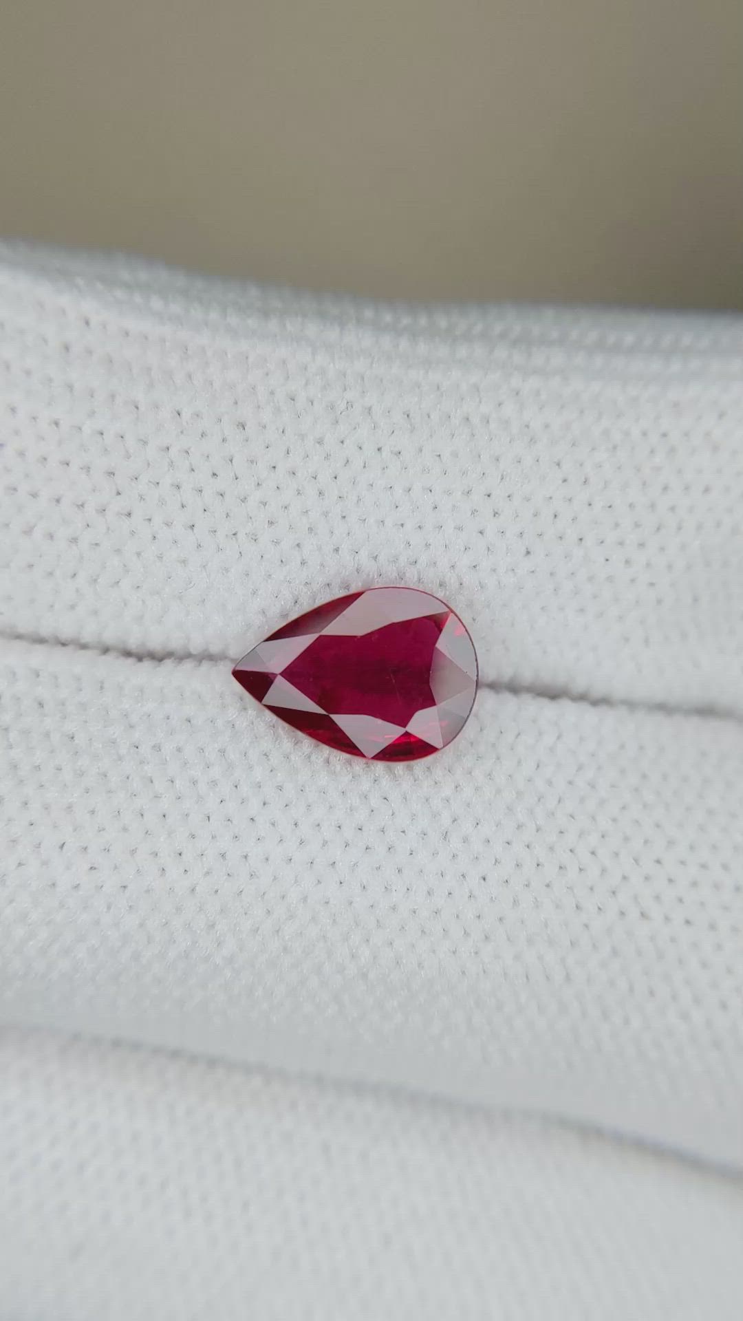 1.56 Ct. Ruby from Mozambique Size Video