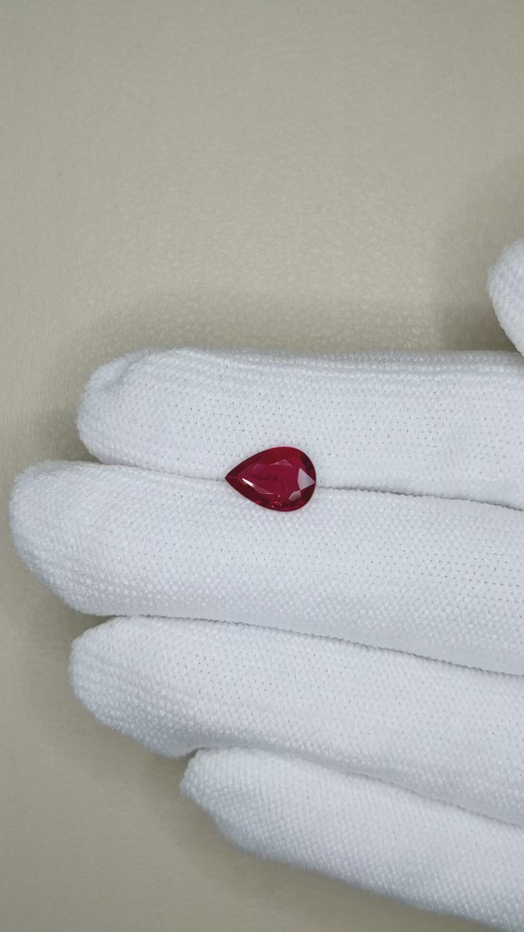 1.56 Ct. Ruby from Mozambique Size Video