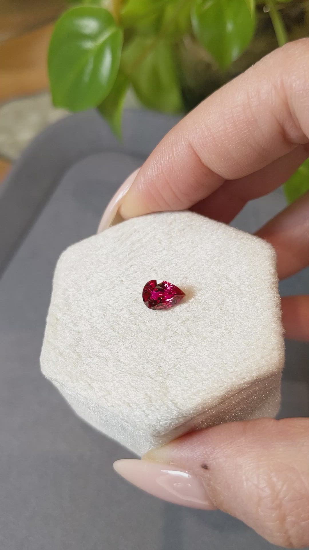 1.56 Ct. Ruby from Mozambique Size Video