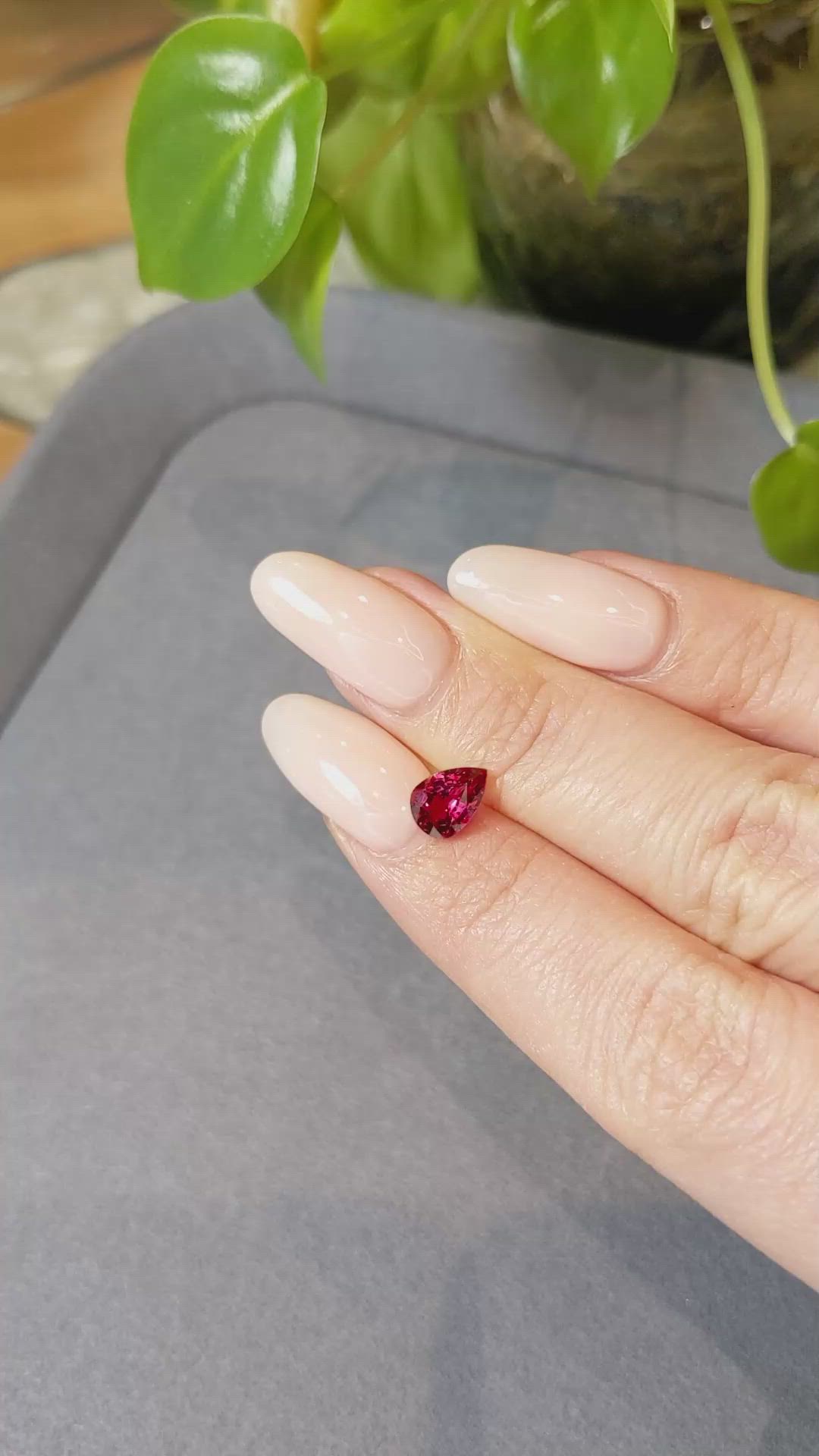1.56 Ct. Ruby from Mozambique Size Video