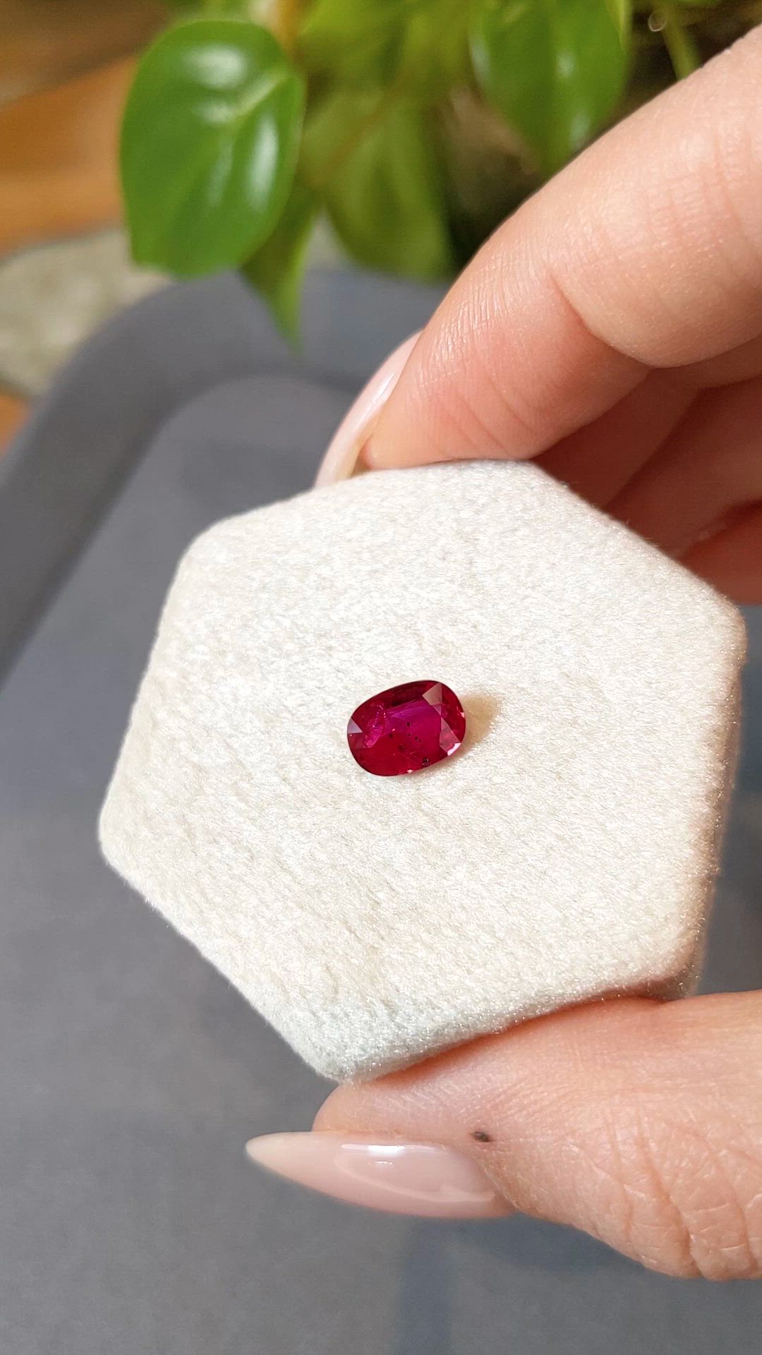 1.61 Ct. Ruby from Mozambique Size Video