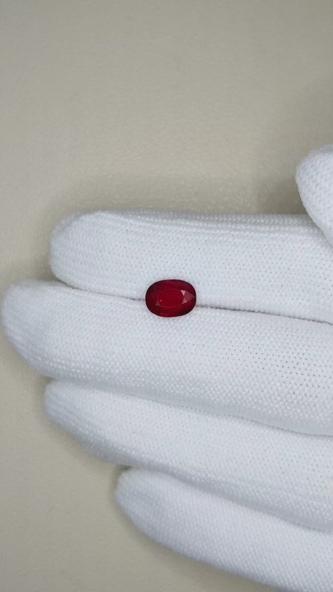 1.59 Ct. Ruby from Mozambique Size Video