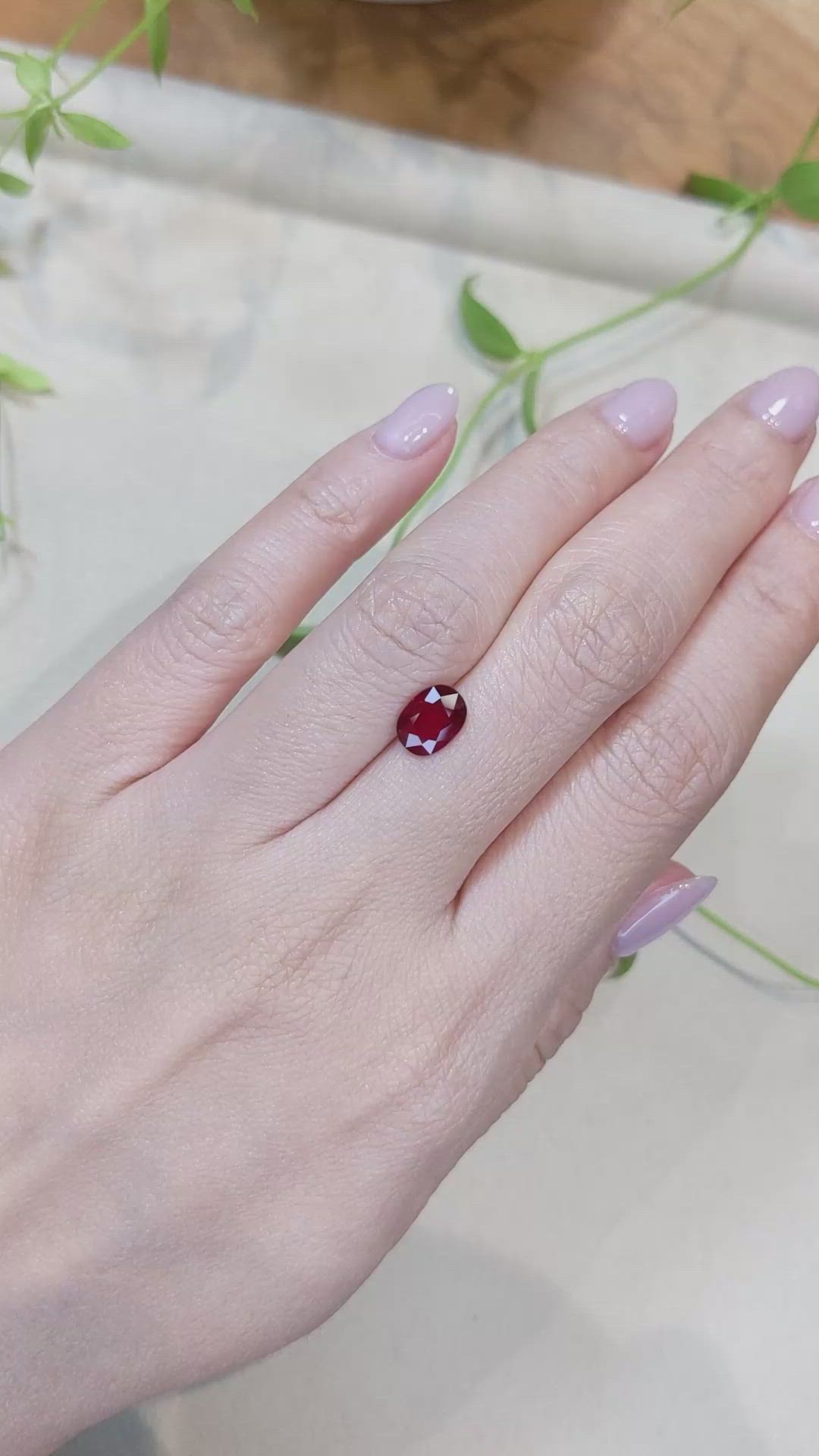 1.59 Ct. Ruby from Mozambique Size Video