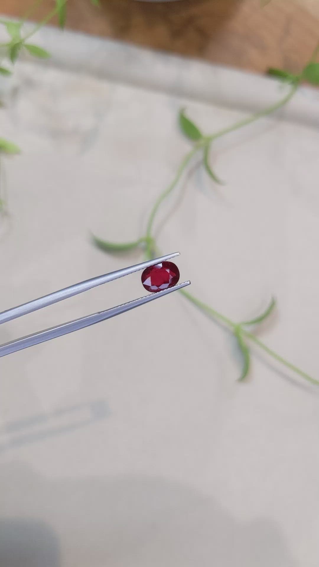 1.59 Ct. Ruby from Mozambique Size Video