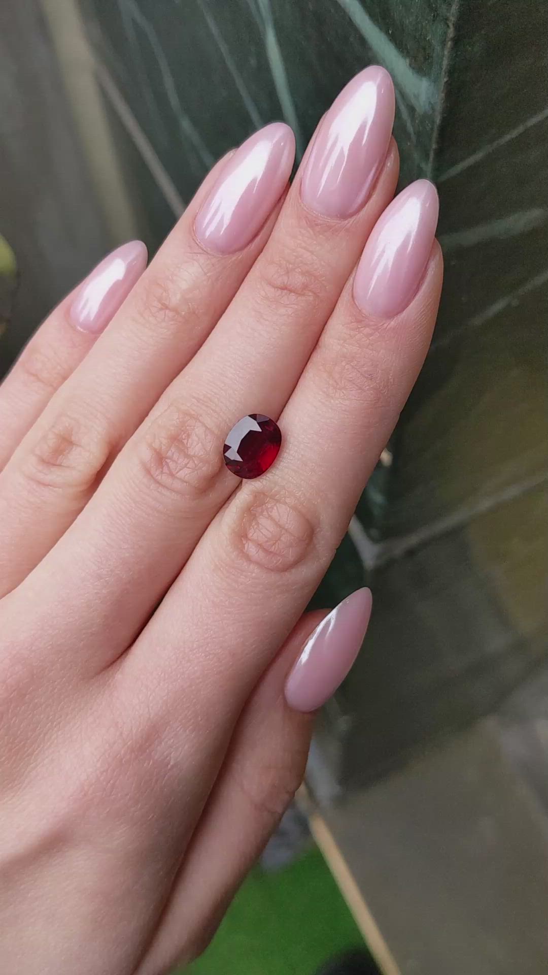 3.57 Ct. Ruby from Mozambique Size Video