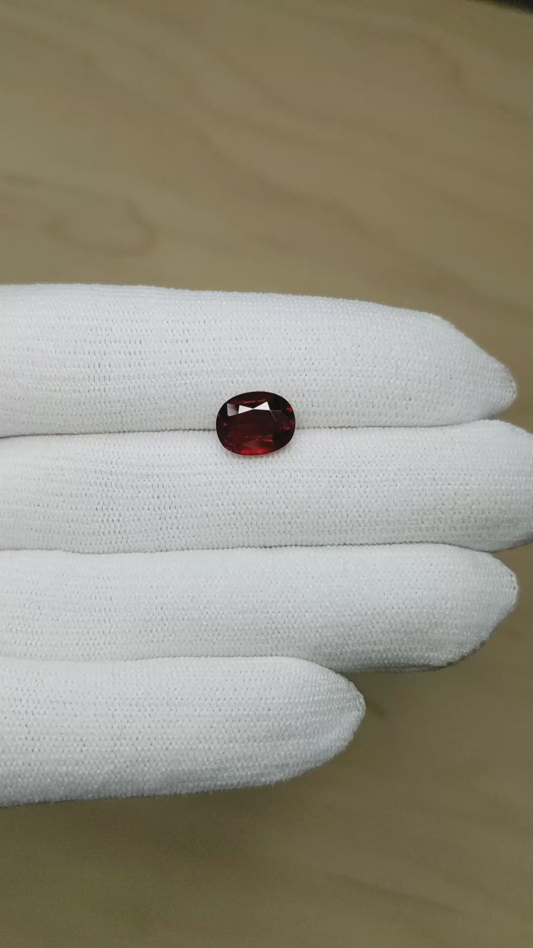 3.57 Ct. Ruby from Mozambique Size Video