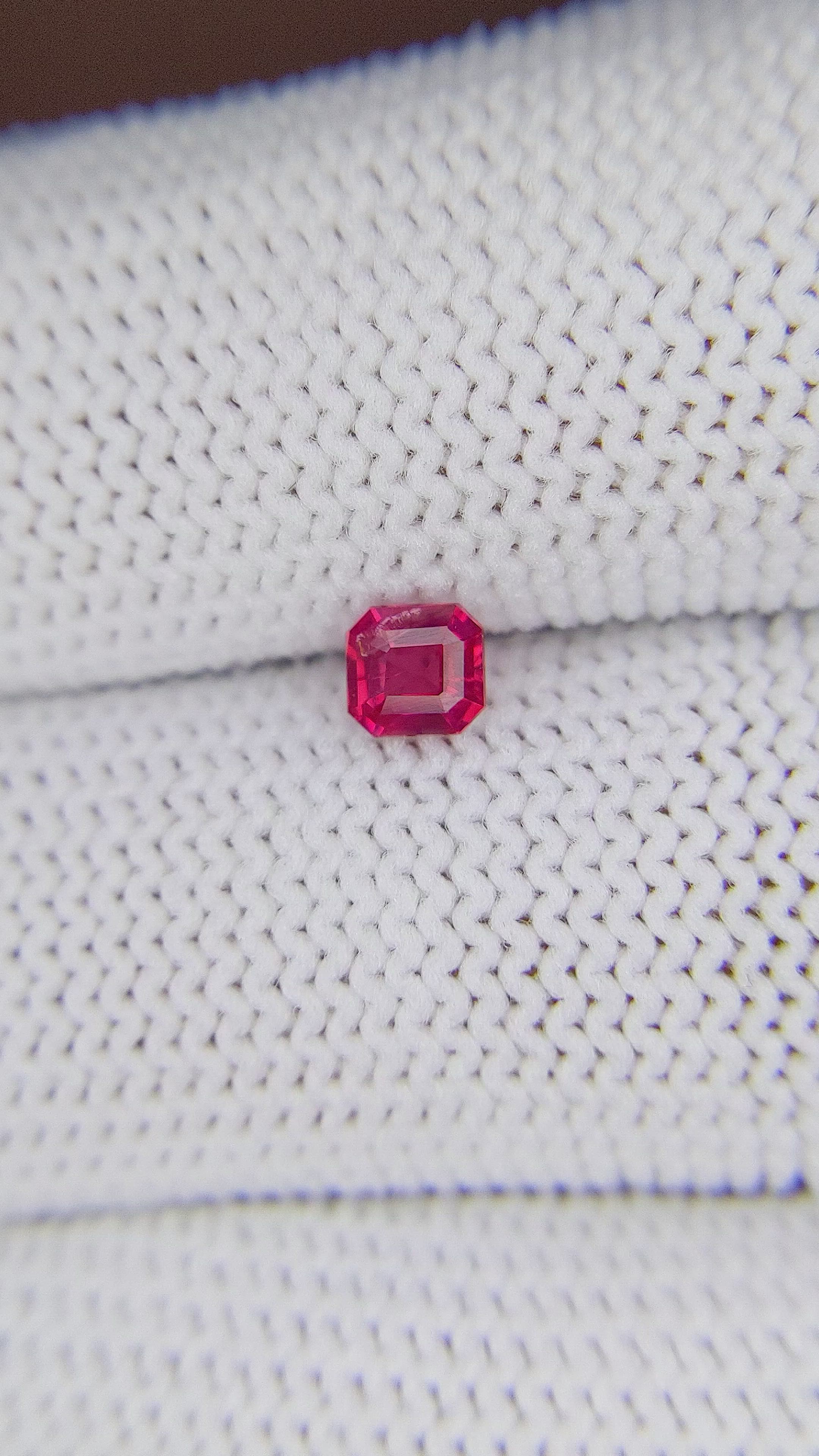 0.44 Ct. Pinkish Red Ruby from Mozambique Size Video