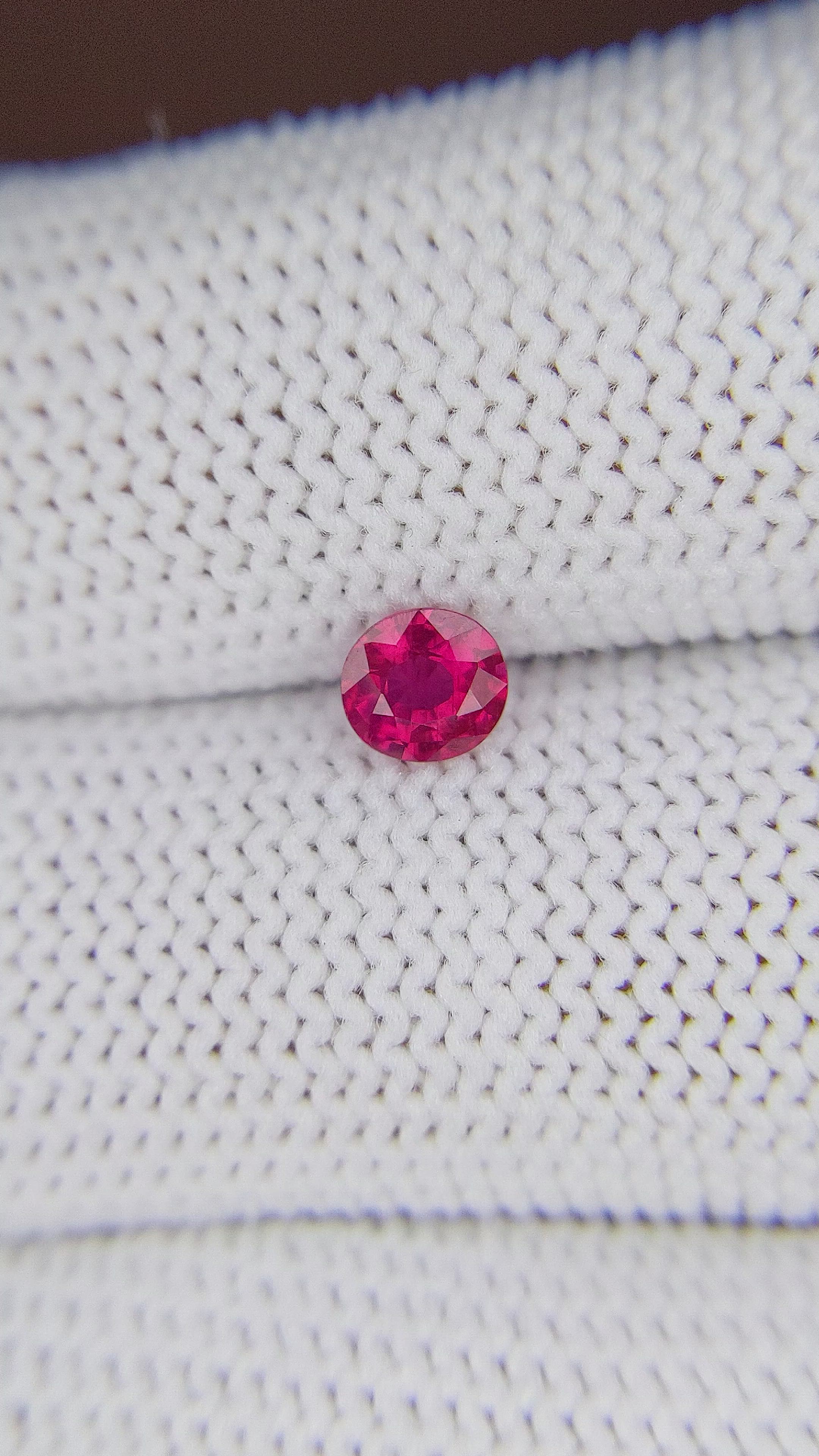 0.54 Ct. Pinkish Red Ruby from Mozambique Size Video