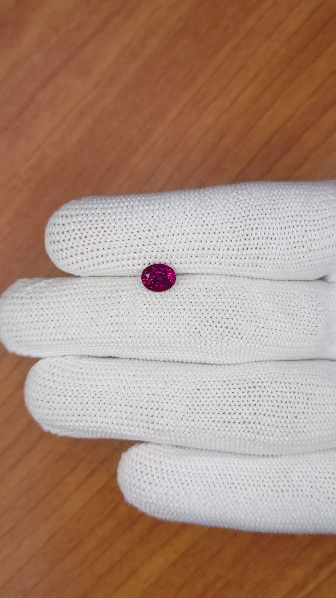 1.26 Ct. Ruby from Mozambique Size Video