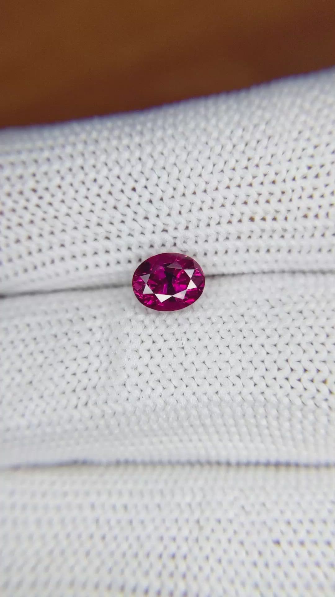 1.26 Ct. Ruby from Mozambique Size Video
