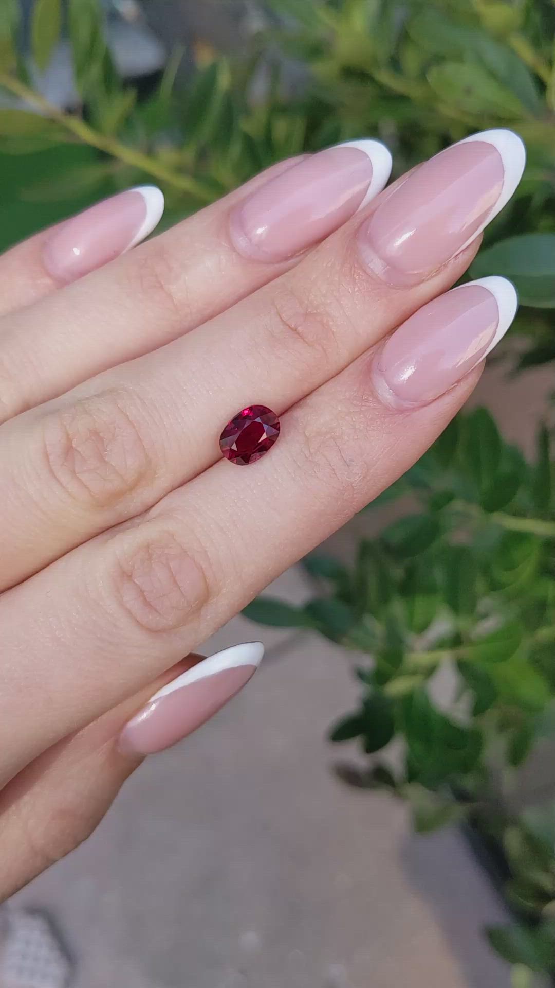 2.01 Ct. Orangish Red Ruby from Mozambique Size Video