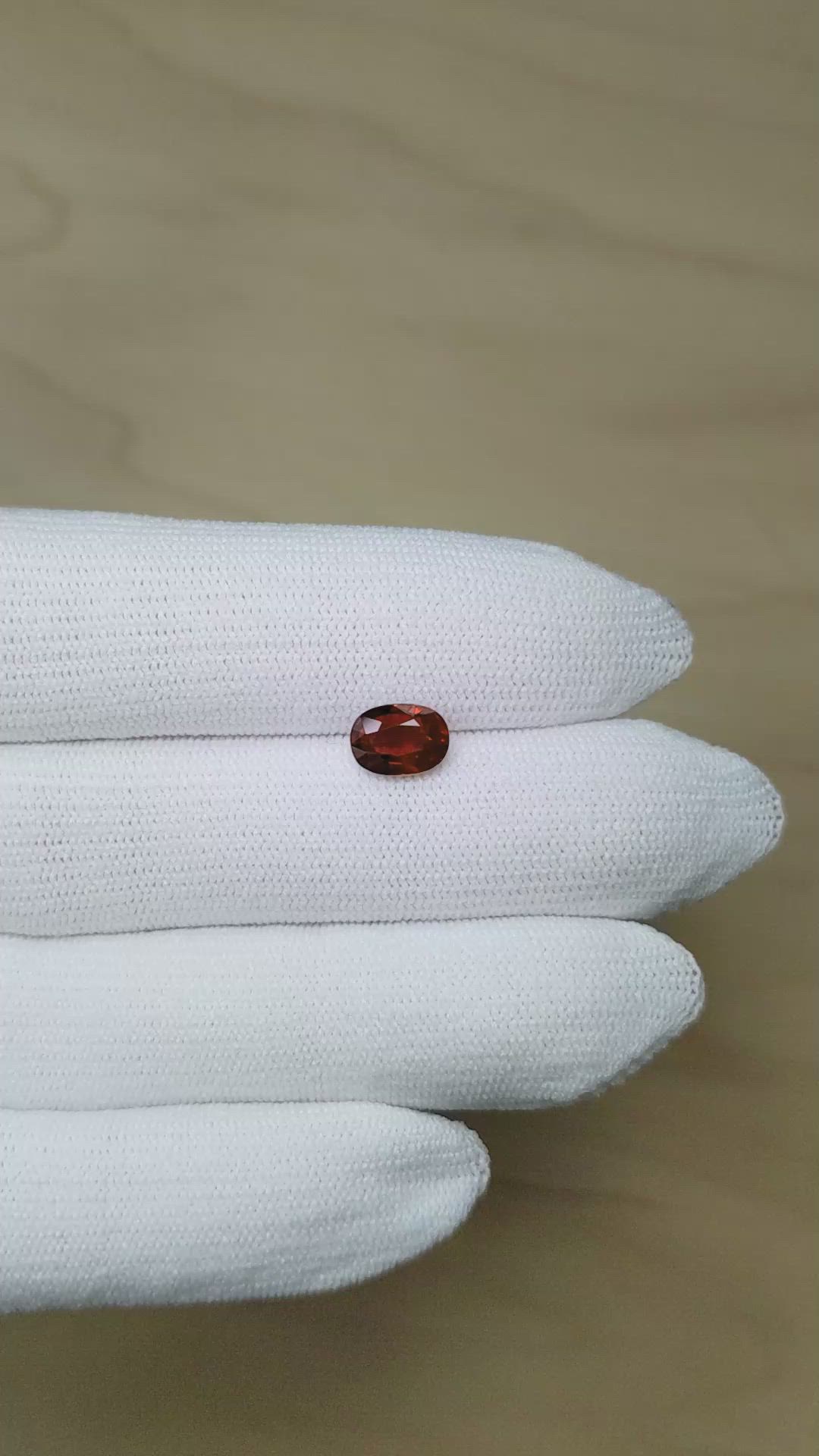 2.01 Ct. Orangish Red Ruby from Mozambique Size Video