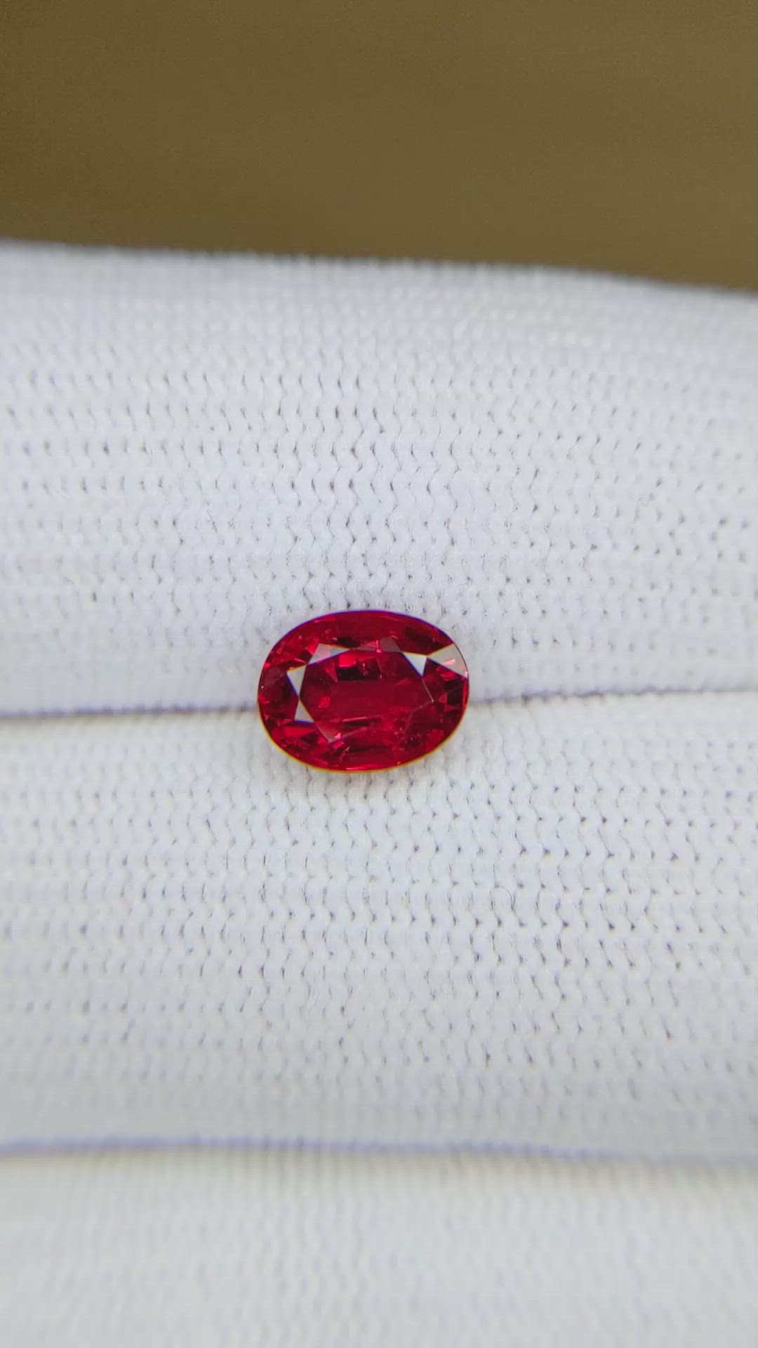 2.07 Ct. Ruby from Mozambique Size Video
