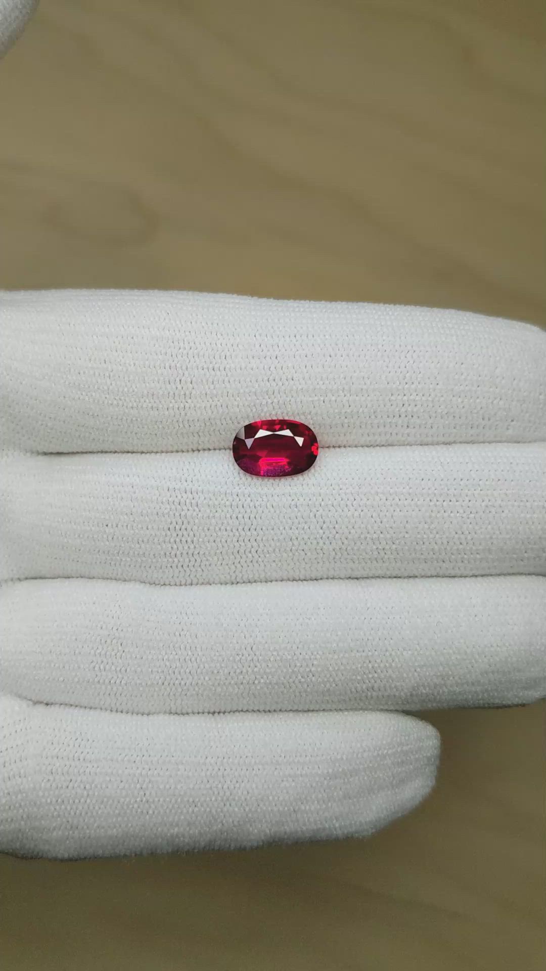 2.10 Ct. Ruby from Mozambique Size Video
