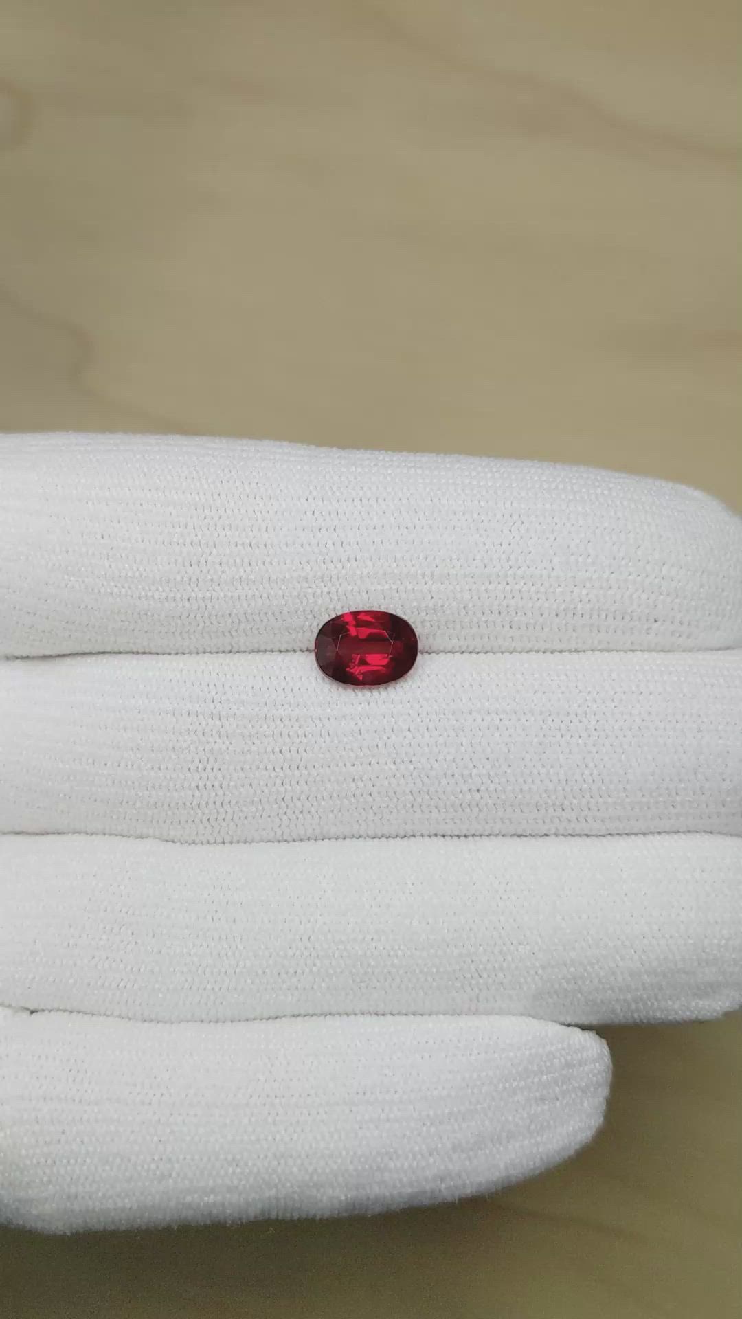 2.56 Ct. Ruby from Mozambique Size Video