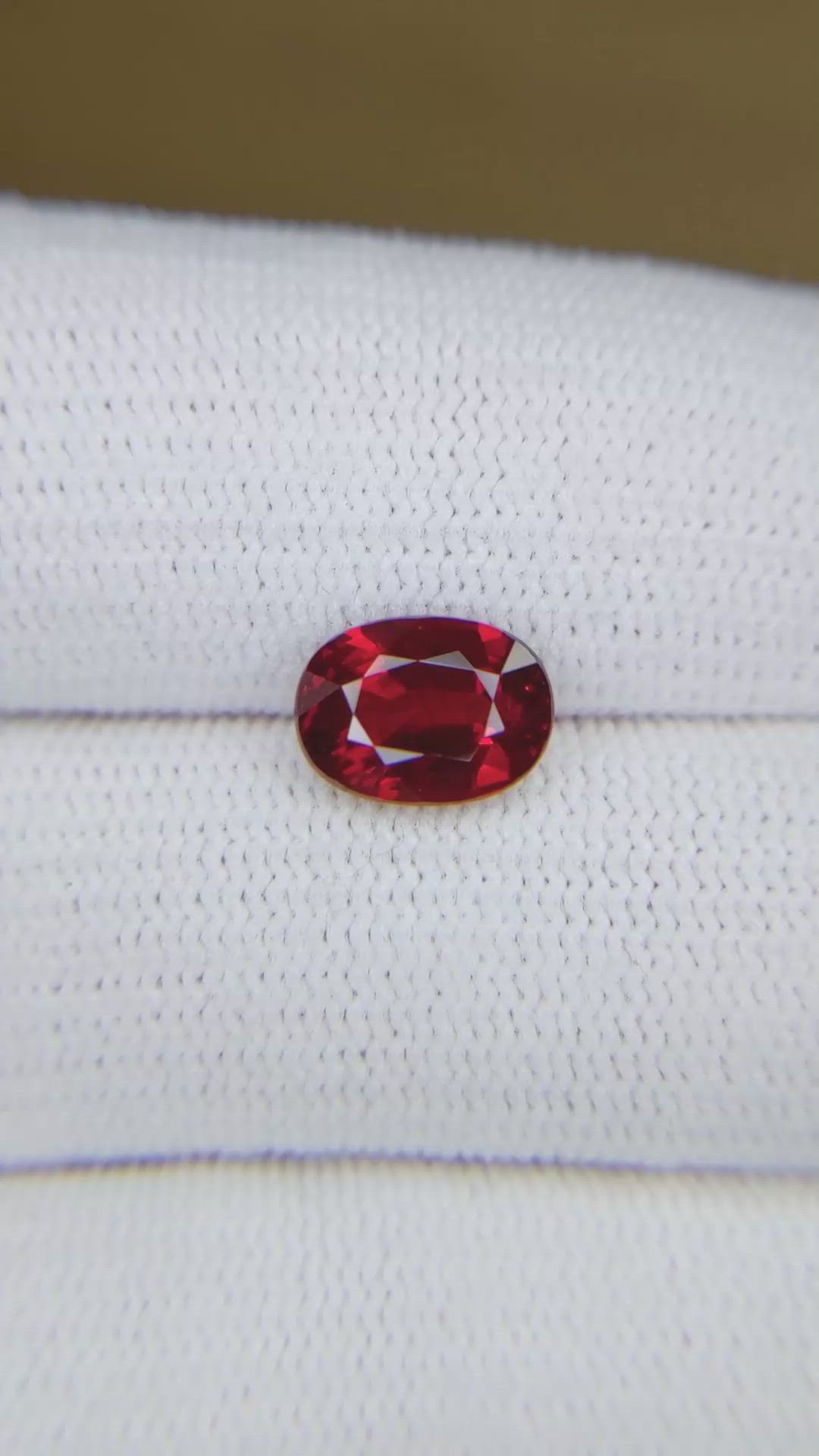 2.56 Ct. Ruby from Mozambique Size Video