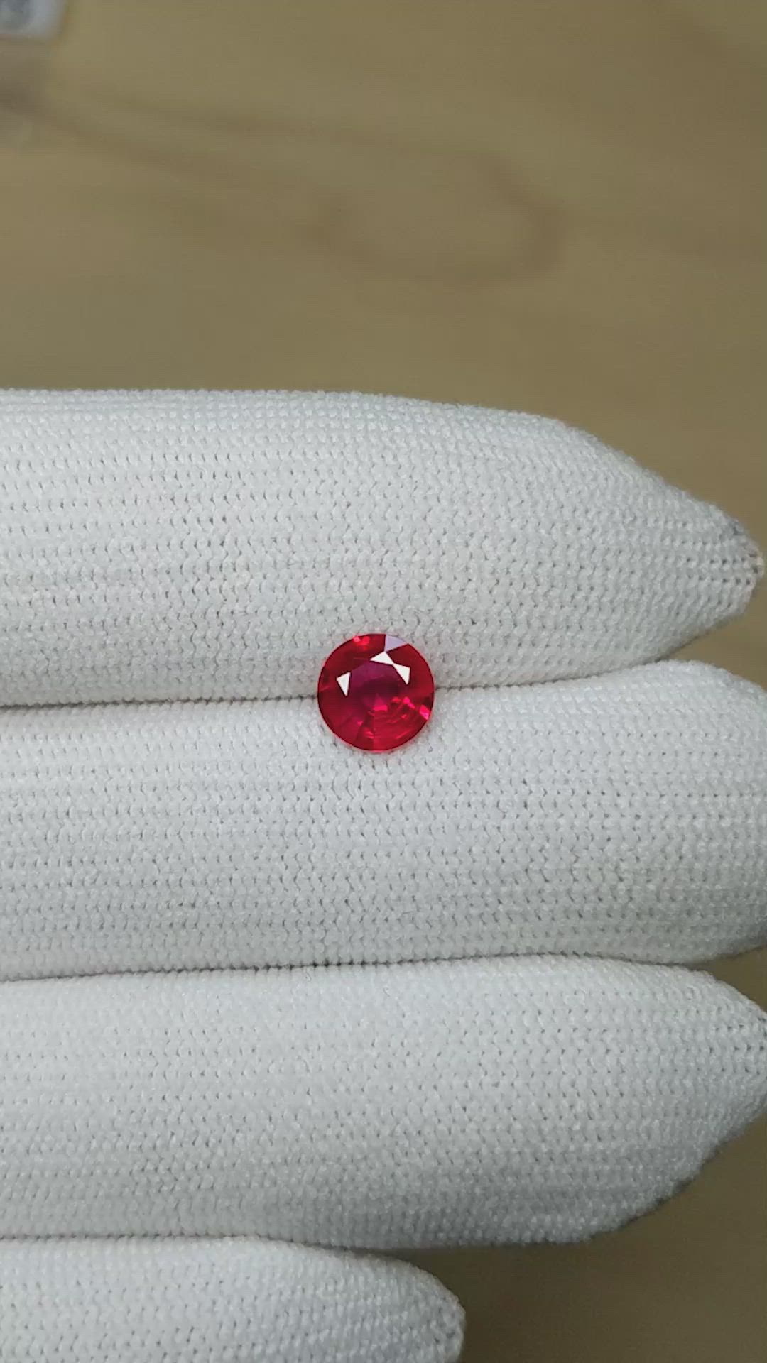 0.83 Ct. Ruby from Mozambique Size Video