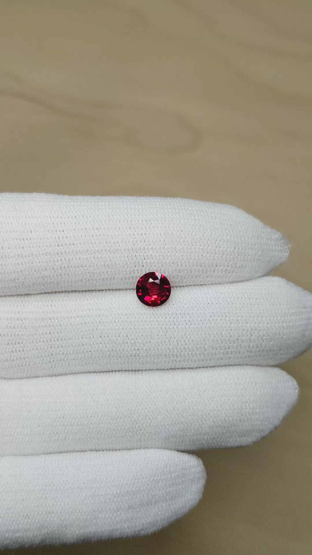 1.00 Ct. Ruby from Mozambique Size Video