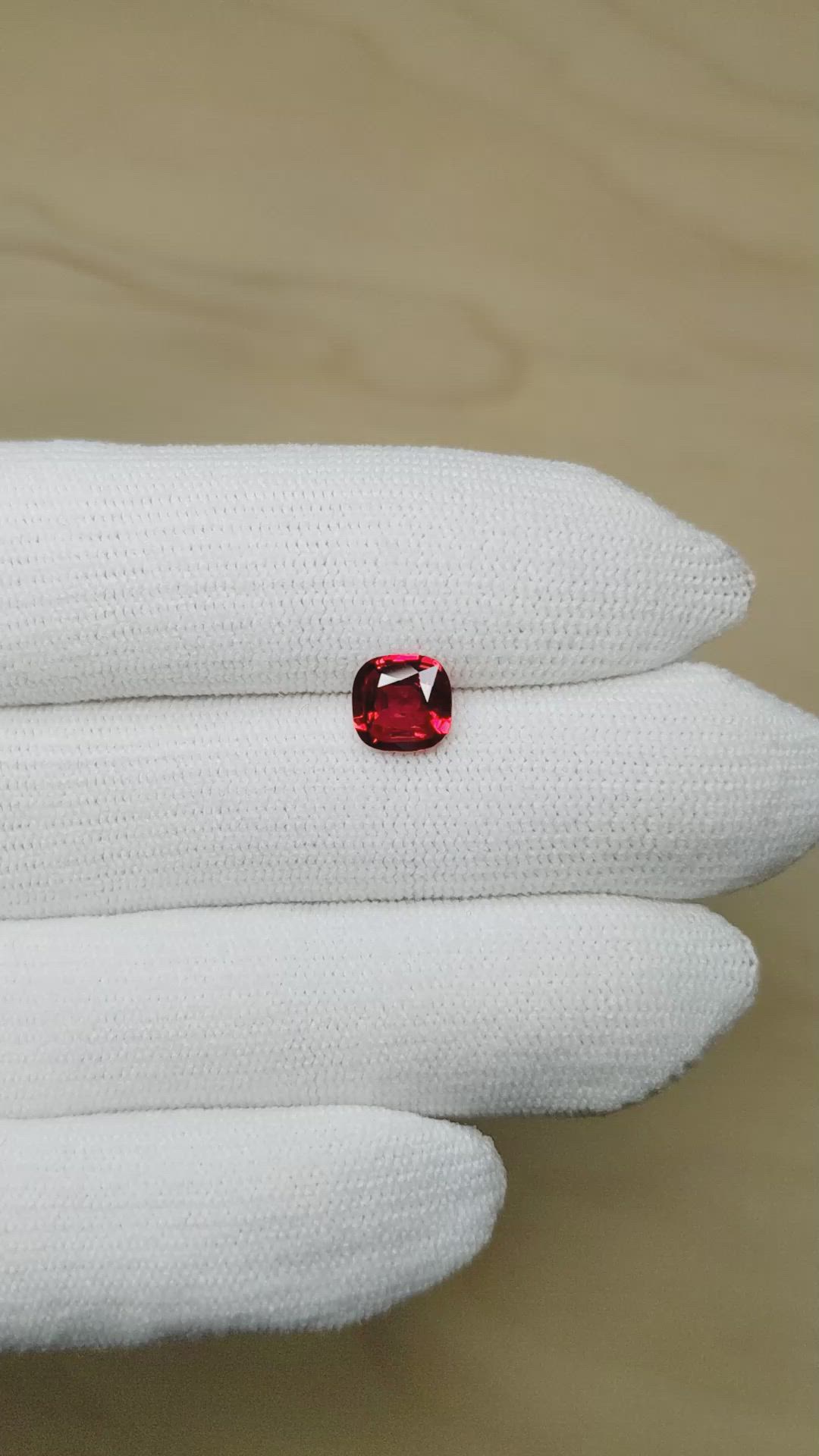 1.36 Ct. Ruby from Mozambique Size Video