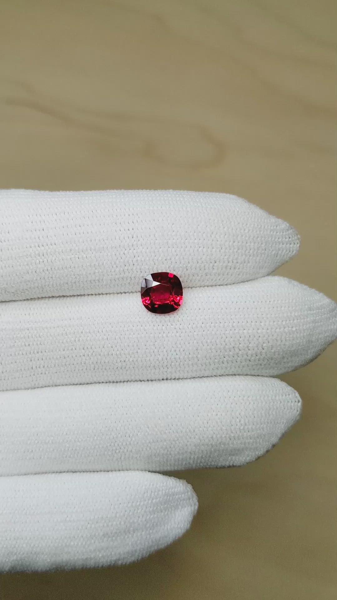 1.58 Ct. Ruby from Mozambique Size Video
