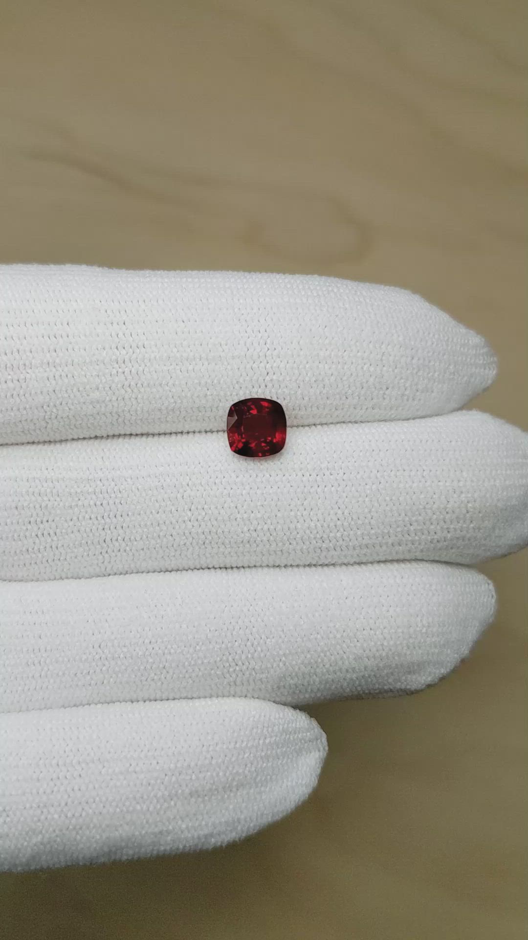 1.58 Ct. Ruby from Mozambique Size Video