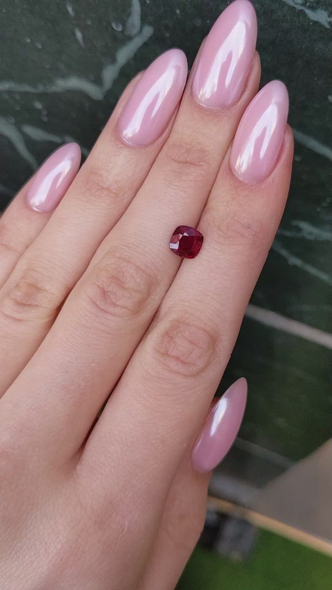 1.58 Ct. Ruby from Mozambique Size Video