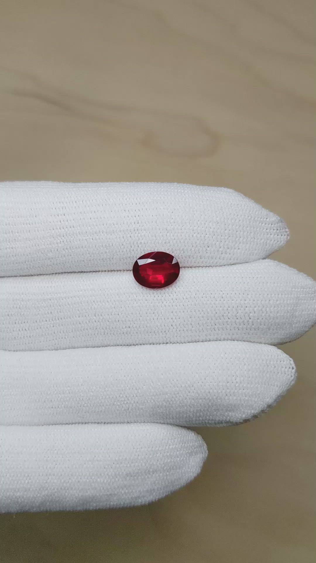 2.04 Ct. Ruby from Mozambique Size Video