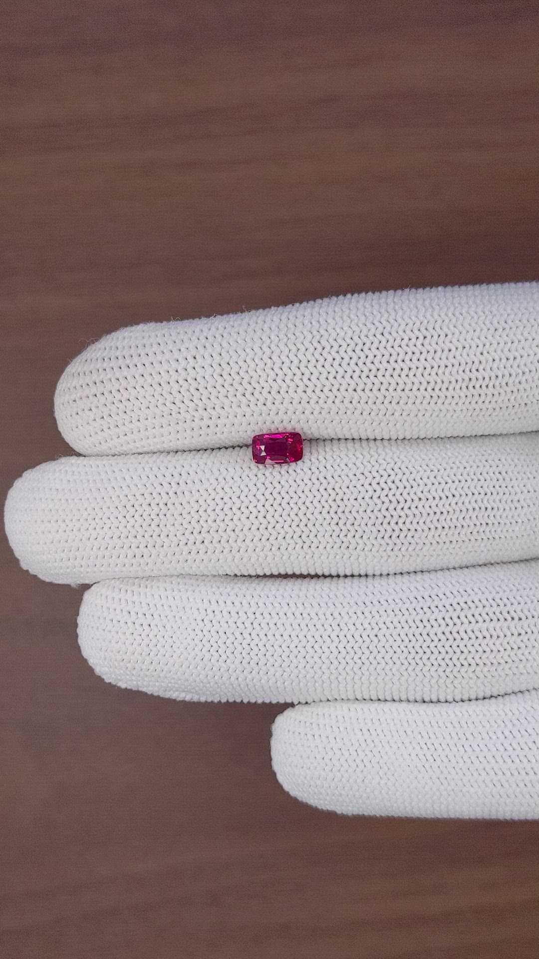 1.03 Ct. Pinkish Red Ruby from Mozambique Size Video