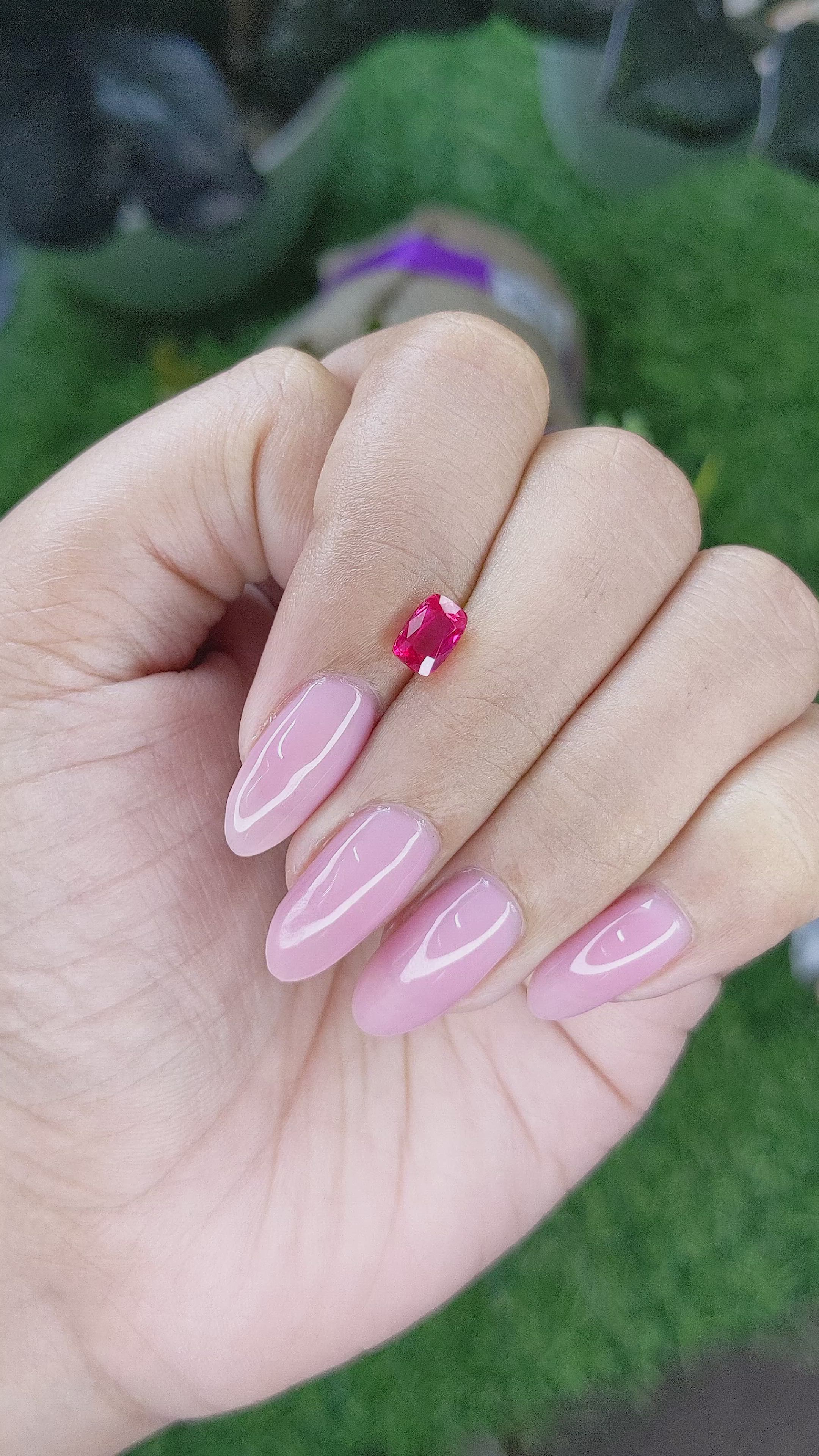 1.03 Ct. Pinkish Red Ruby from Mozambique Size Video