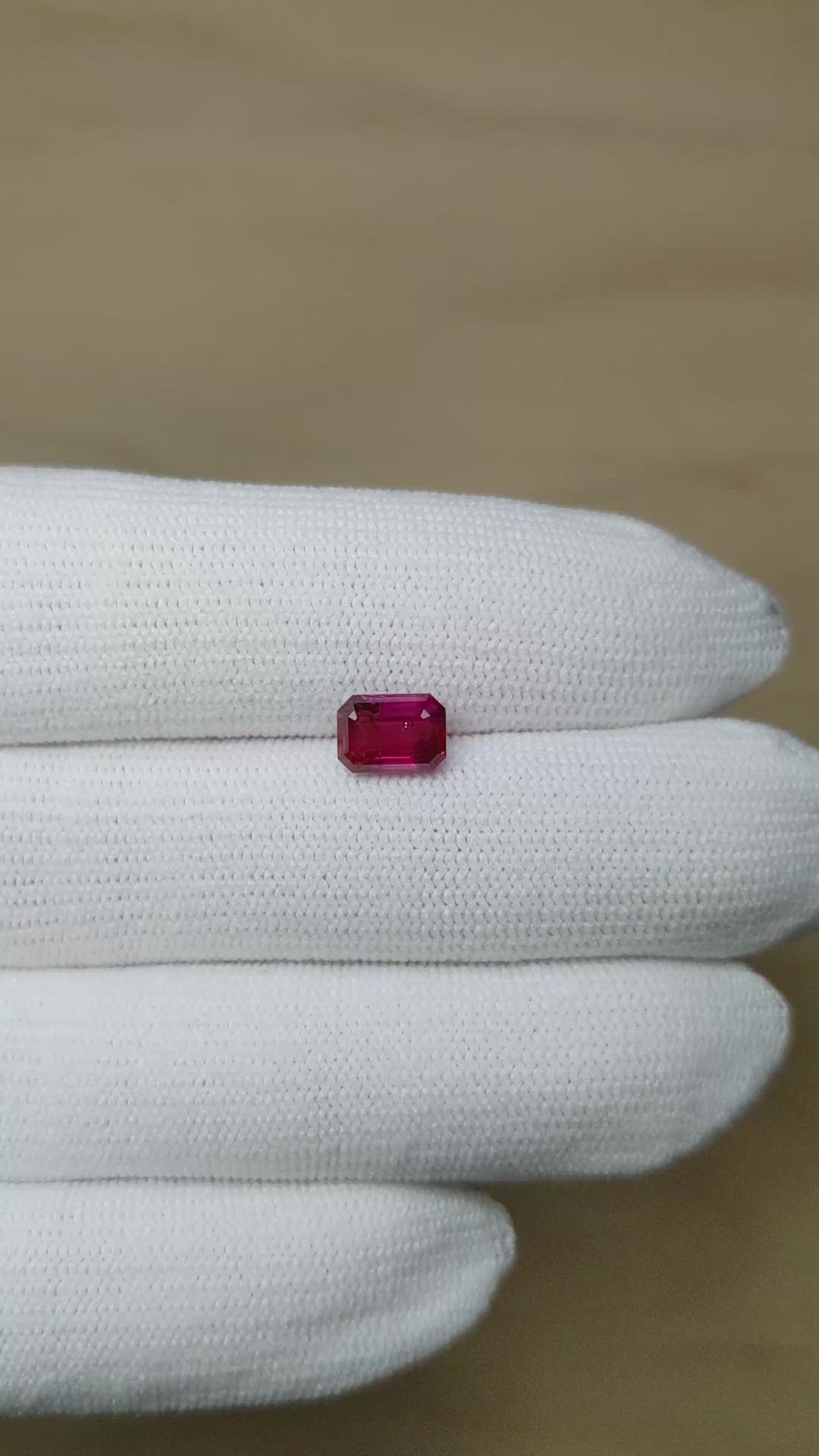 2.00 Ct. Pinkish Red Ruby from Mozambique Size Video