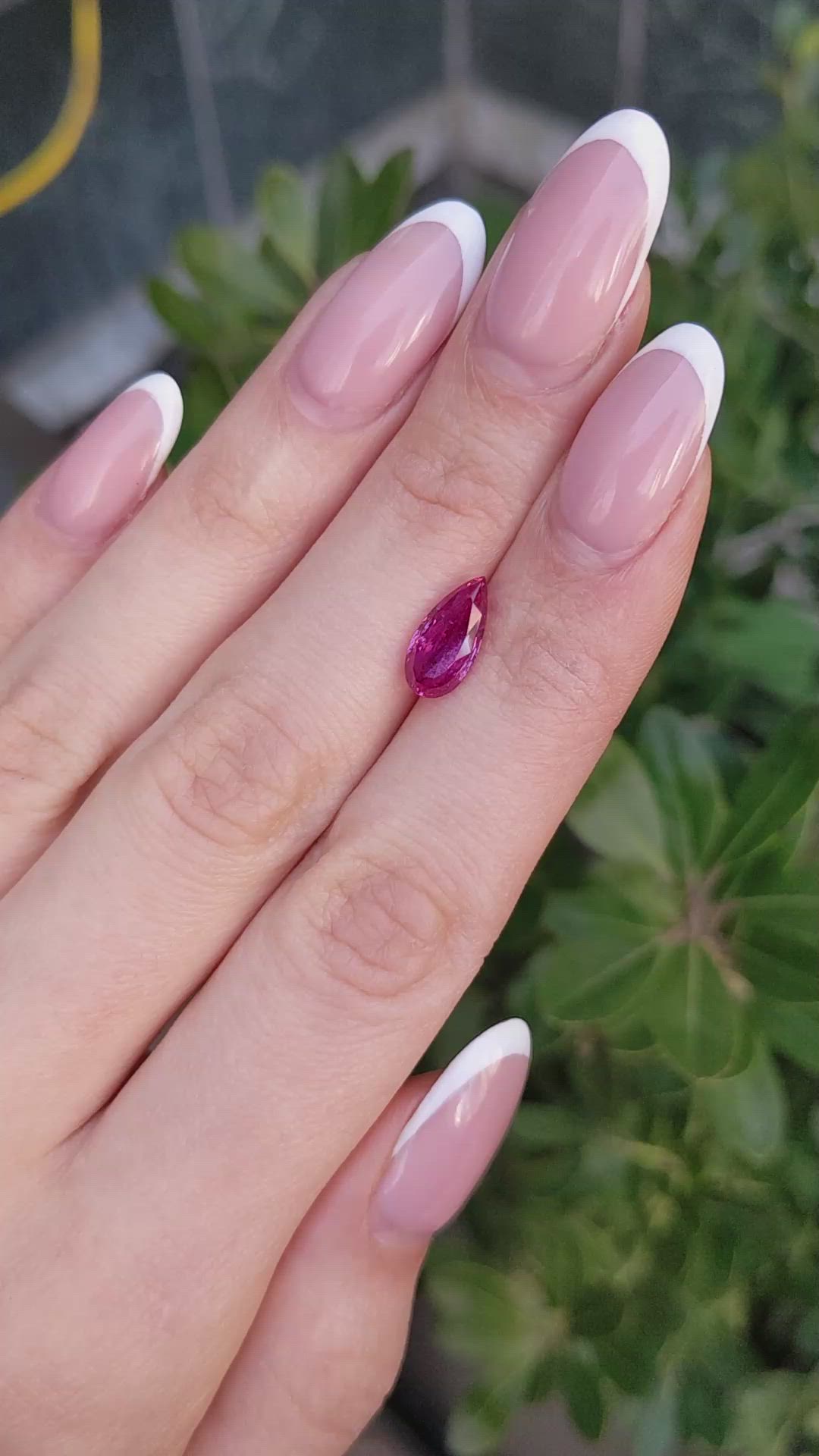 2.58 Ct. Pinkish Red Ruby from Mozambique Size Video