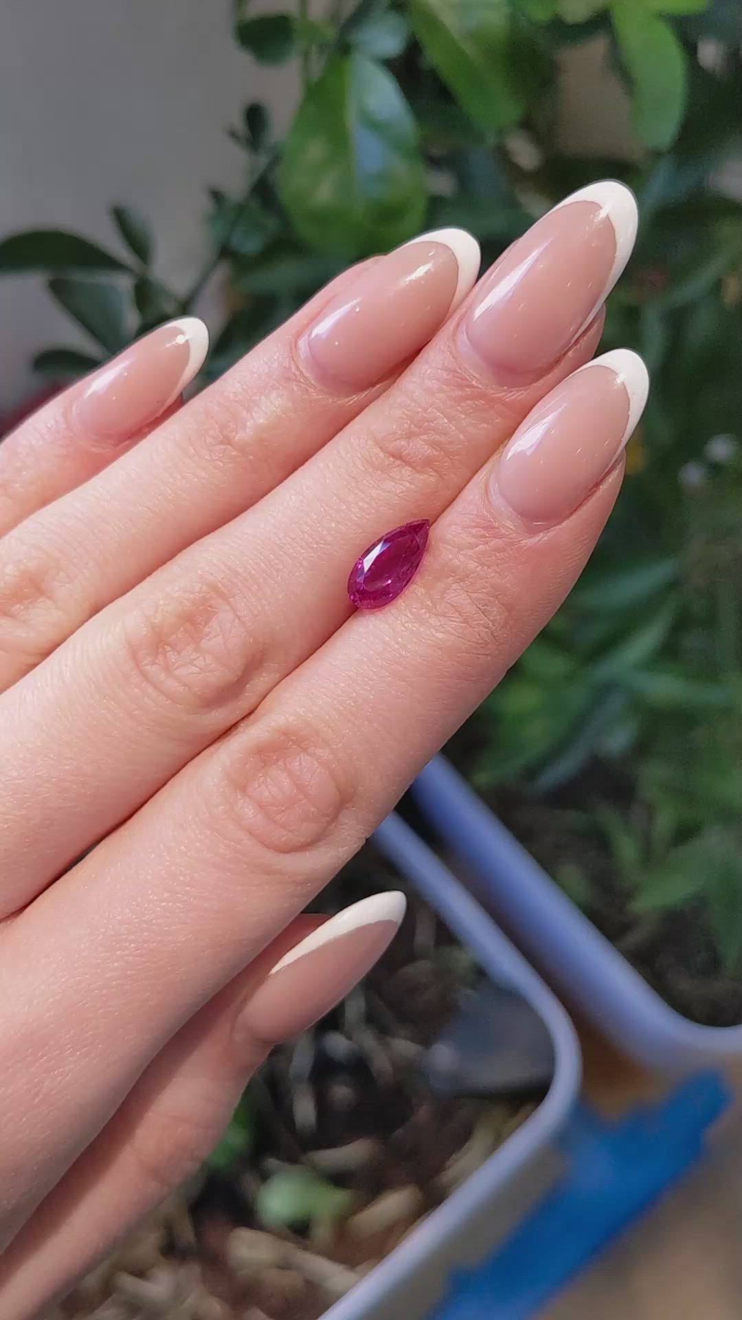 2.58 Ct. Pinkish Red Ruby from Mozambique Size Video