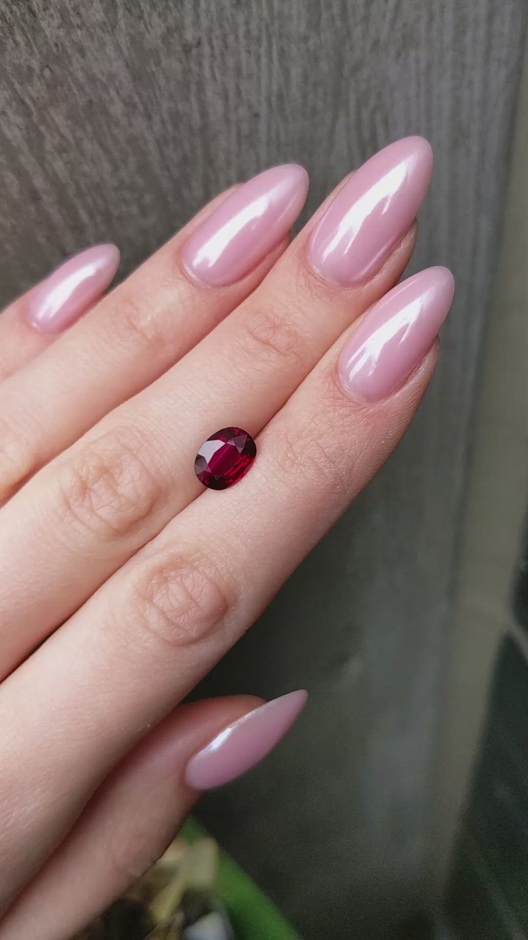 2.71 Ct. Orangish Red Ruby from Mozambique Size Video