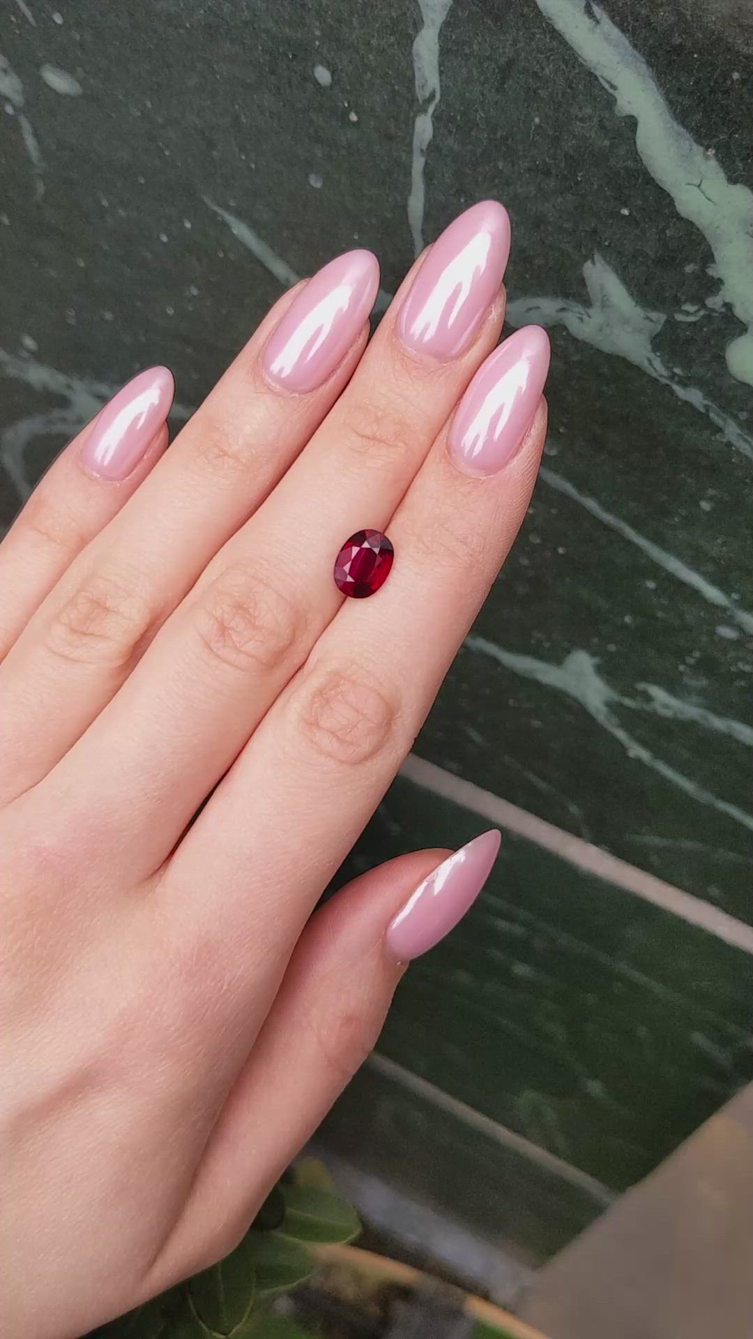 2.71 Ct. Orangish Red Ruby from Mozambique Size Video