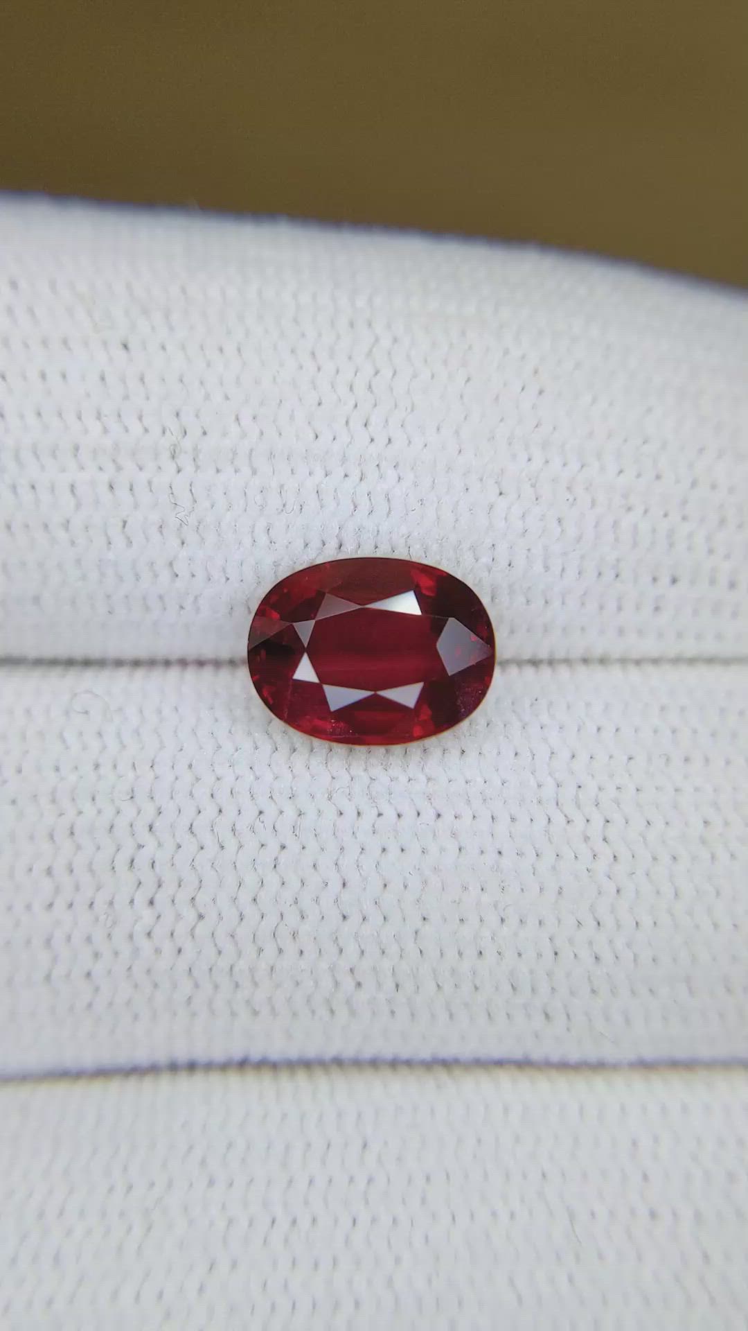 2.71 Ct. Orangish Red Ruby from Mozambique Size Video