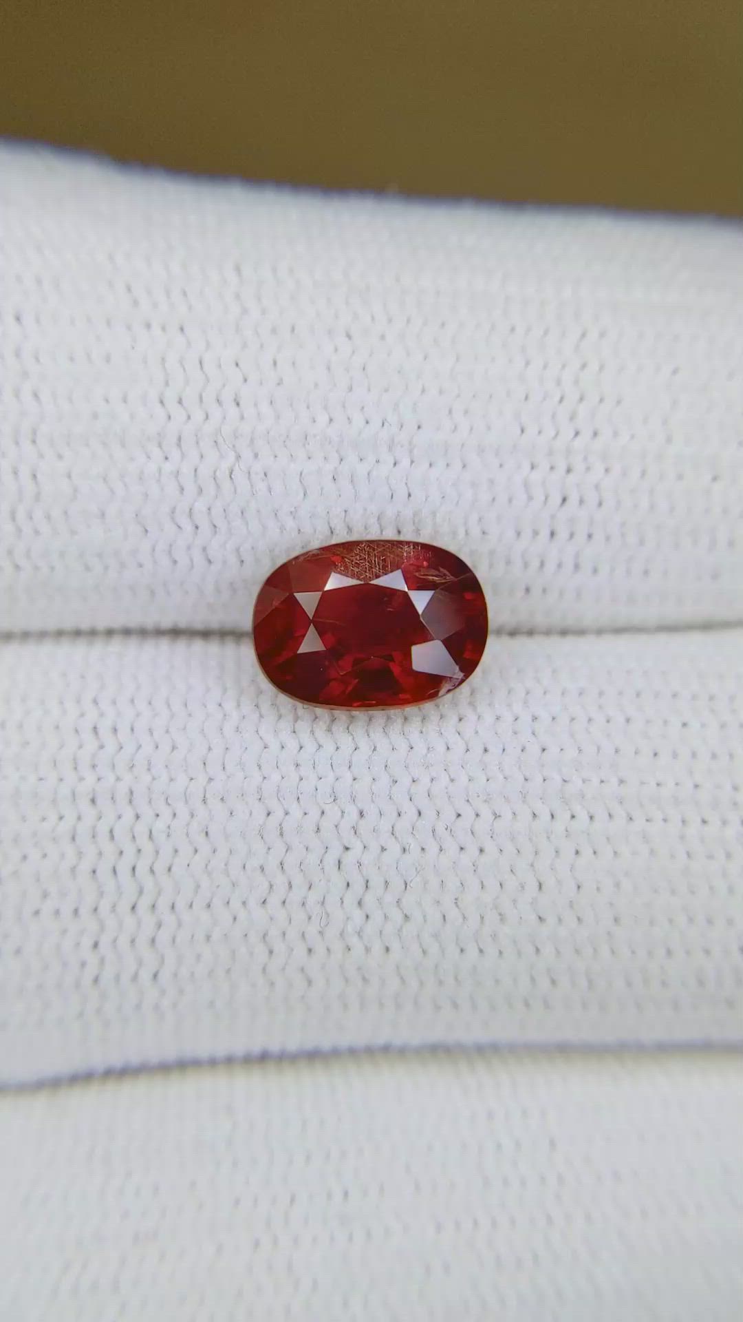 2.53 Ct. Ruby from Mozambique Size Video
