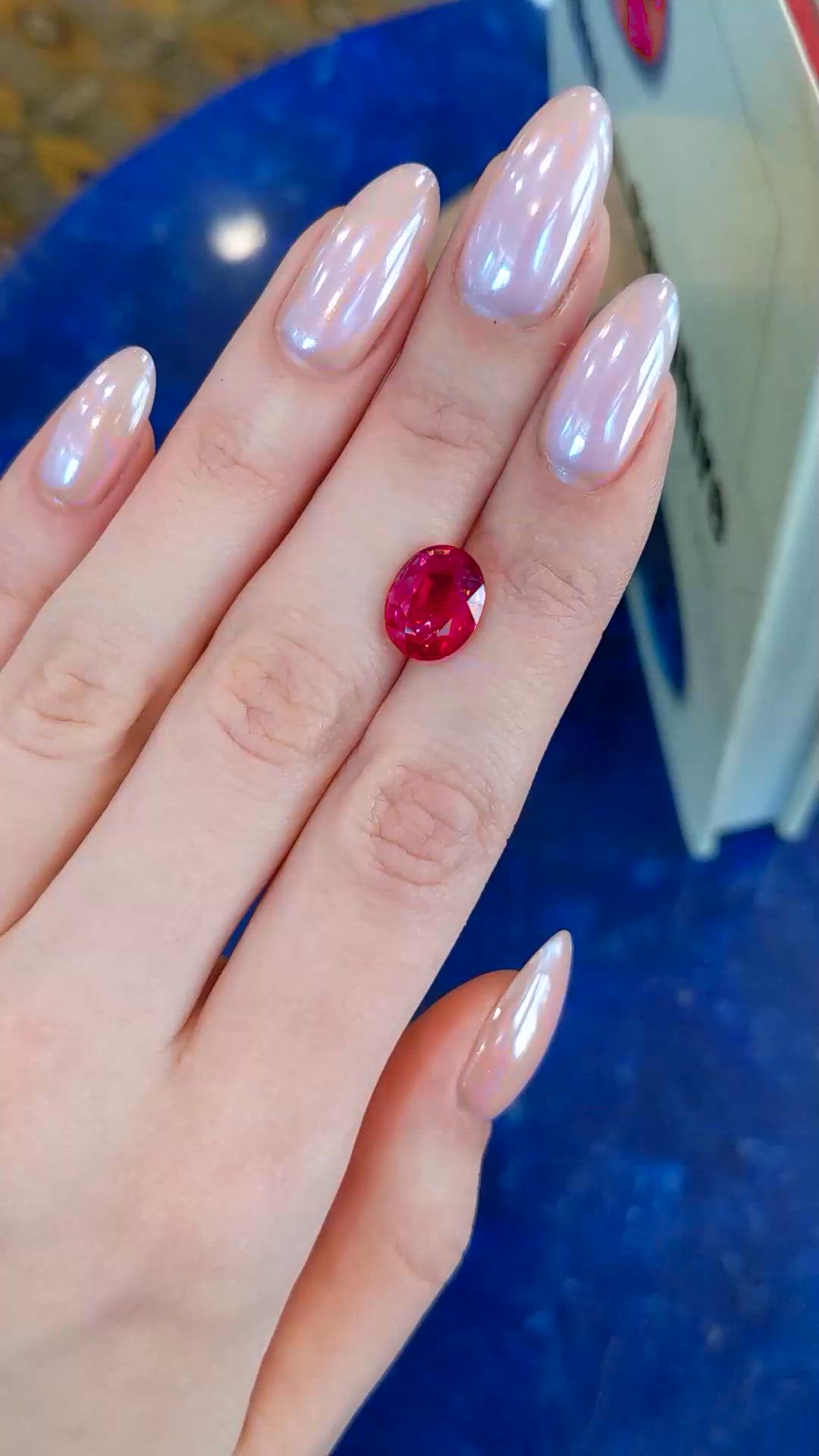 5.30 Ct. Pinkish Red Ruby from Mozambique Size Video