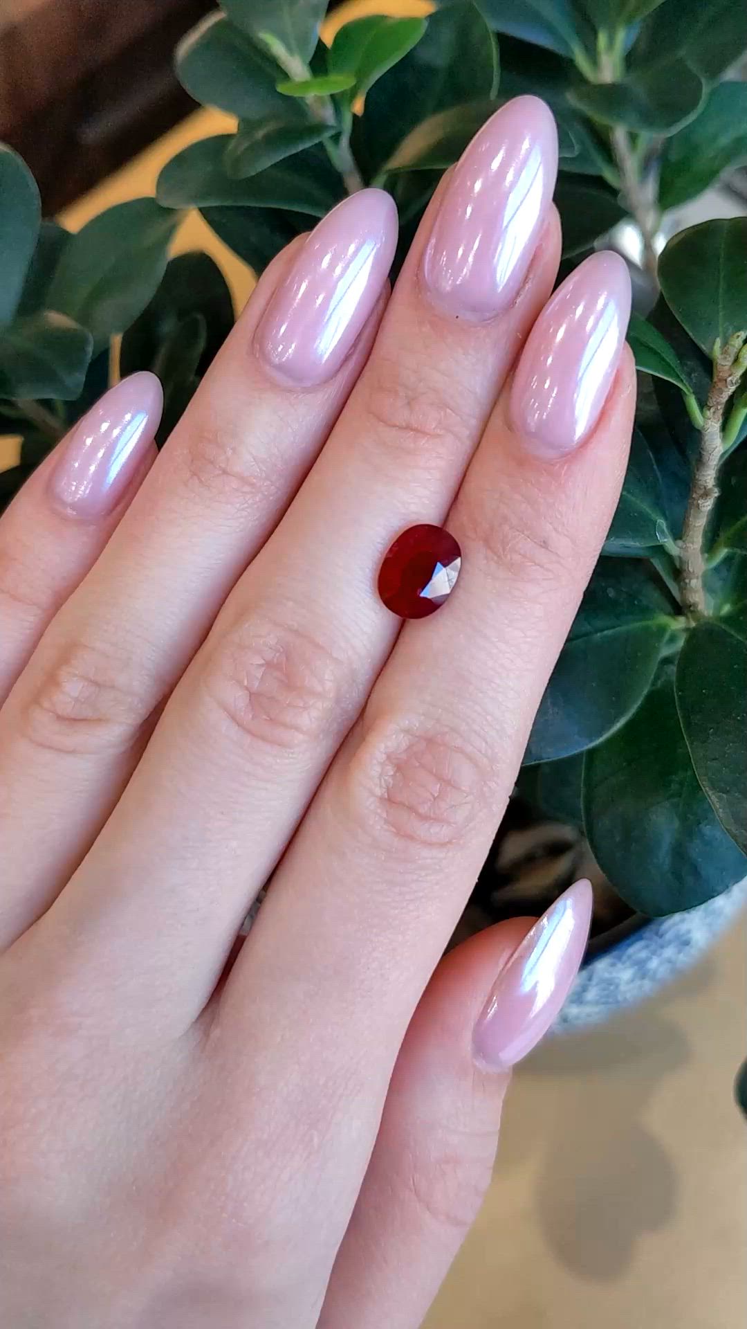 3.25 Ct. Ruby from Mozambique Size Video