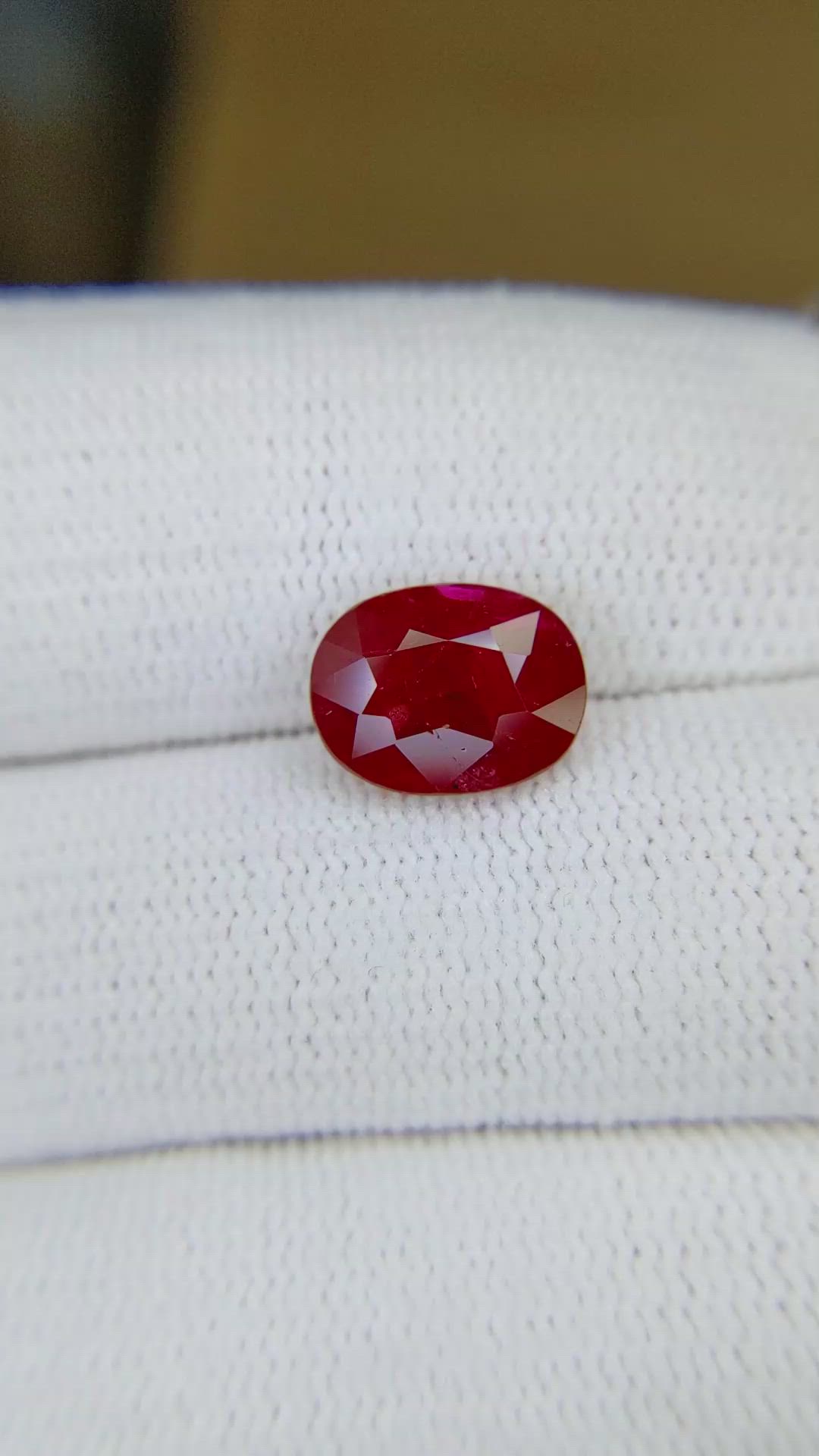 3.25 Ct. Ruby from Mozambique Size Video