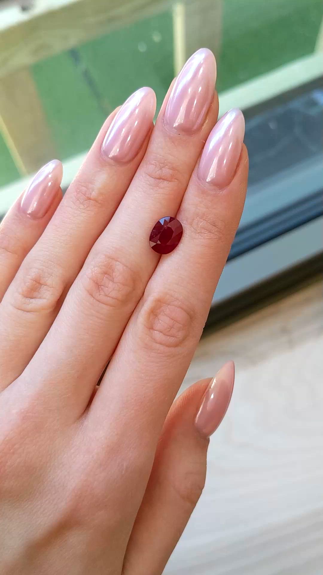 3.25 Ct. Ruby from Mozambique Size Video