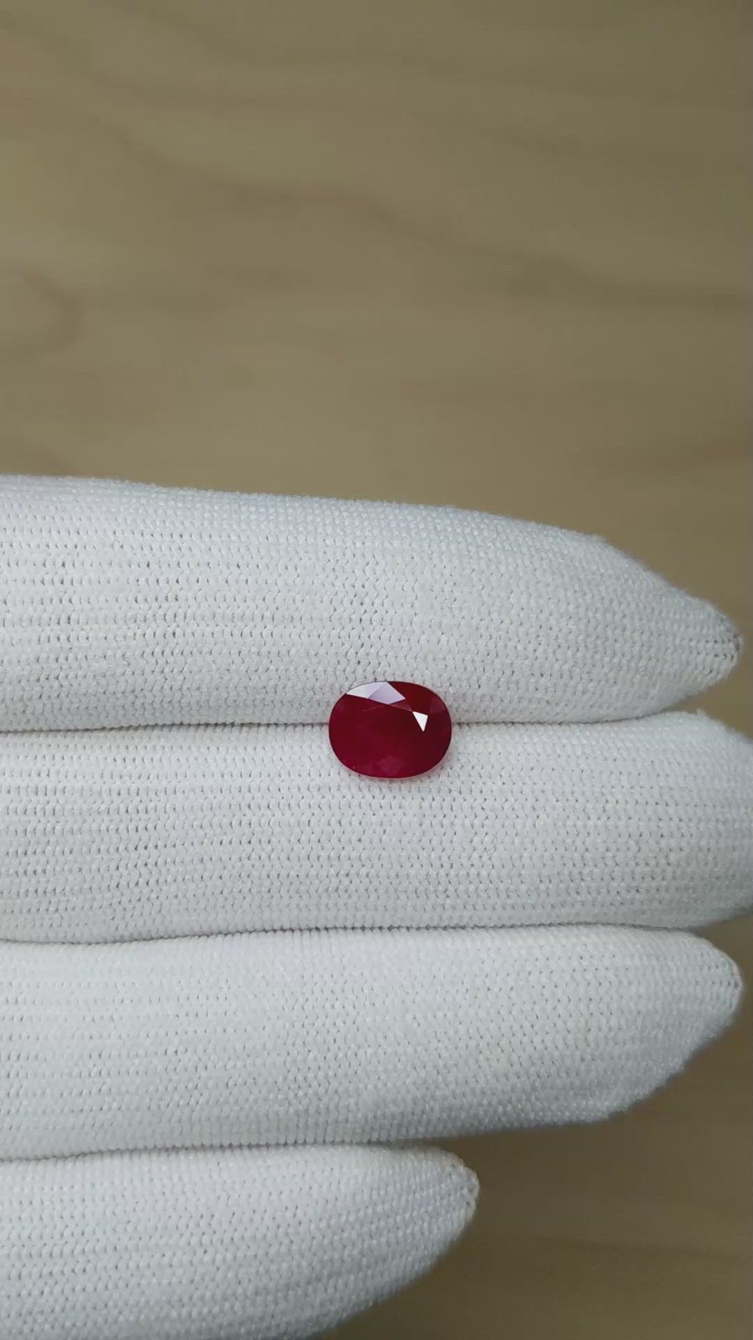 2.48 Ct. Ruby from Burma (Myanmar) Size Video