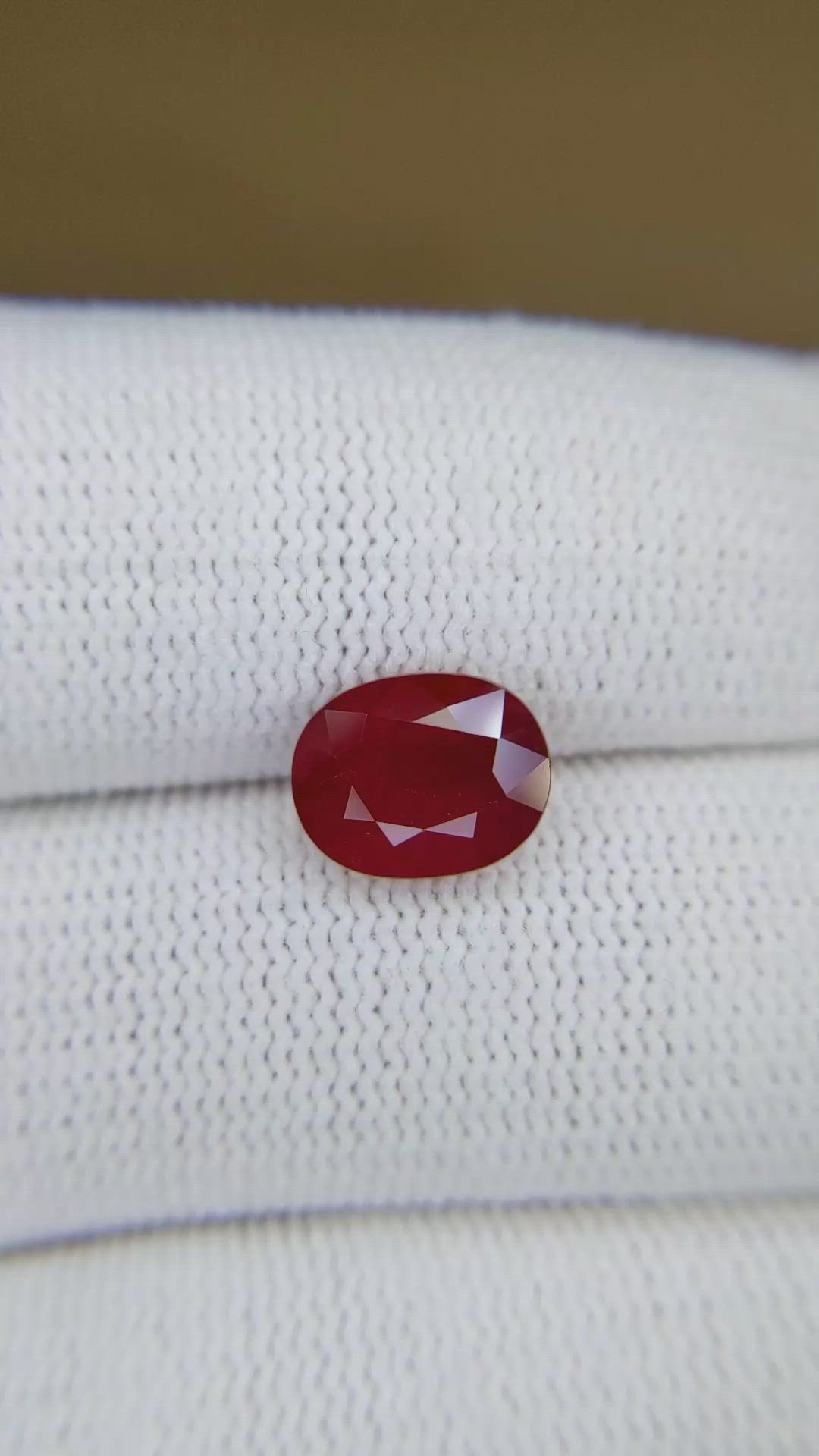 2.48 Ct. Ruby from Burma (Myanmar) Size Video