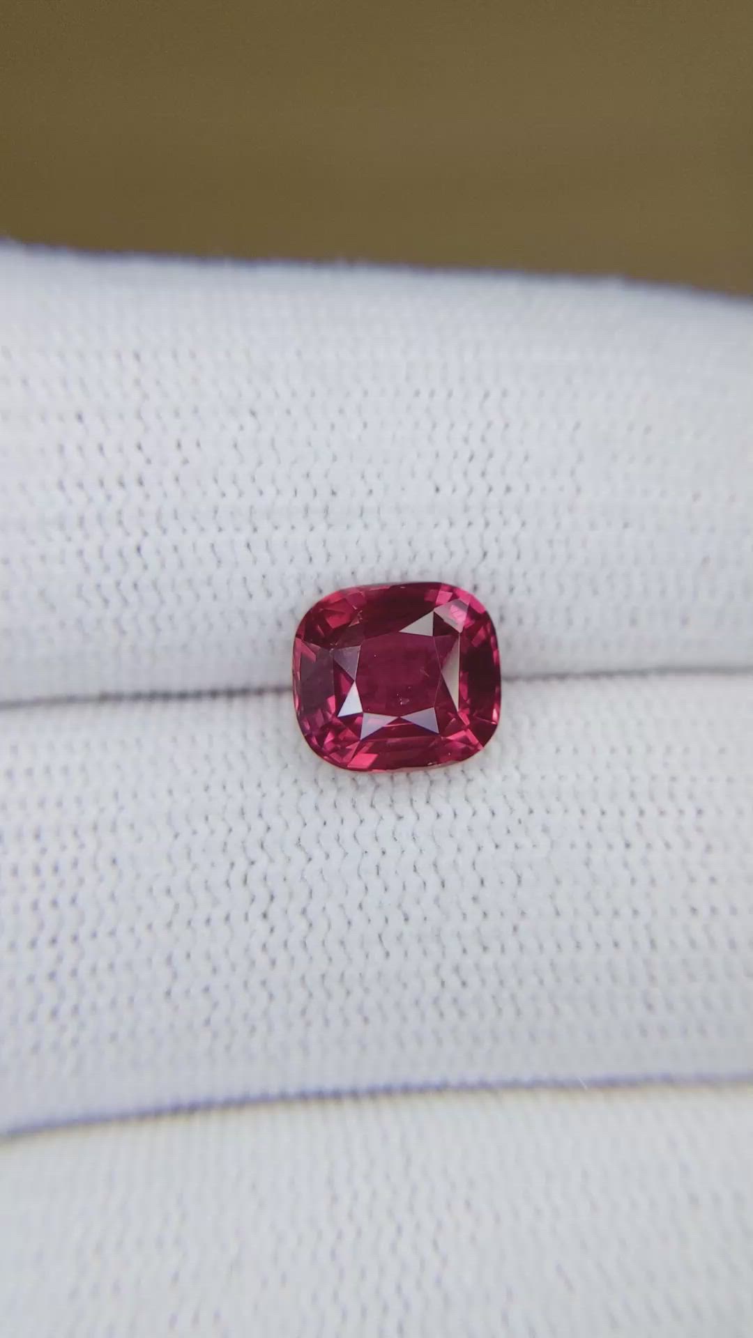 3.07 Ct. Purplish Red Ruby from Mozambique Size Video
