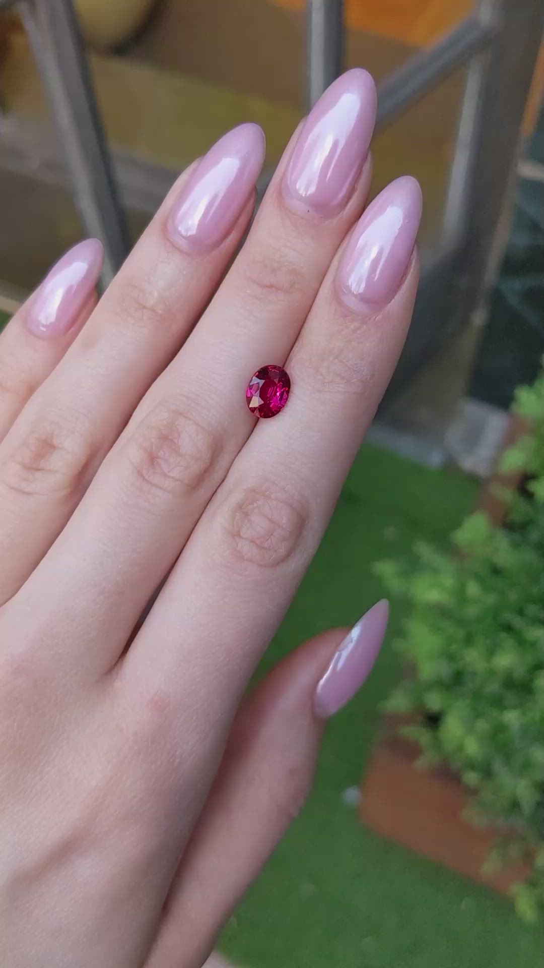 2.03 Ct. Ruby from Mozambique Size Video