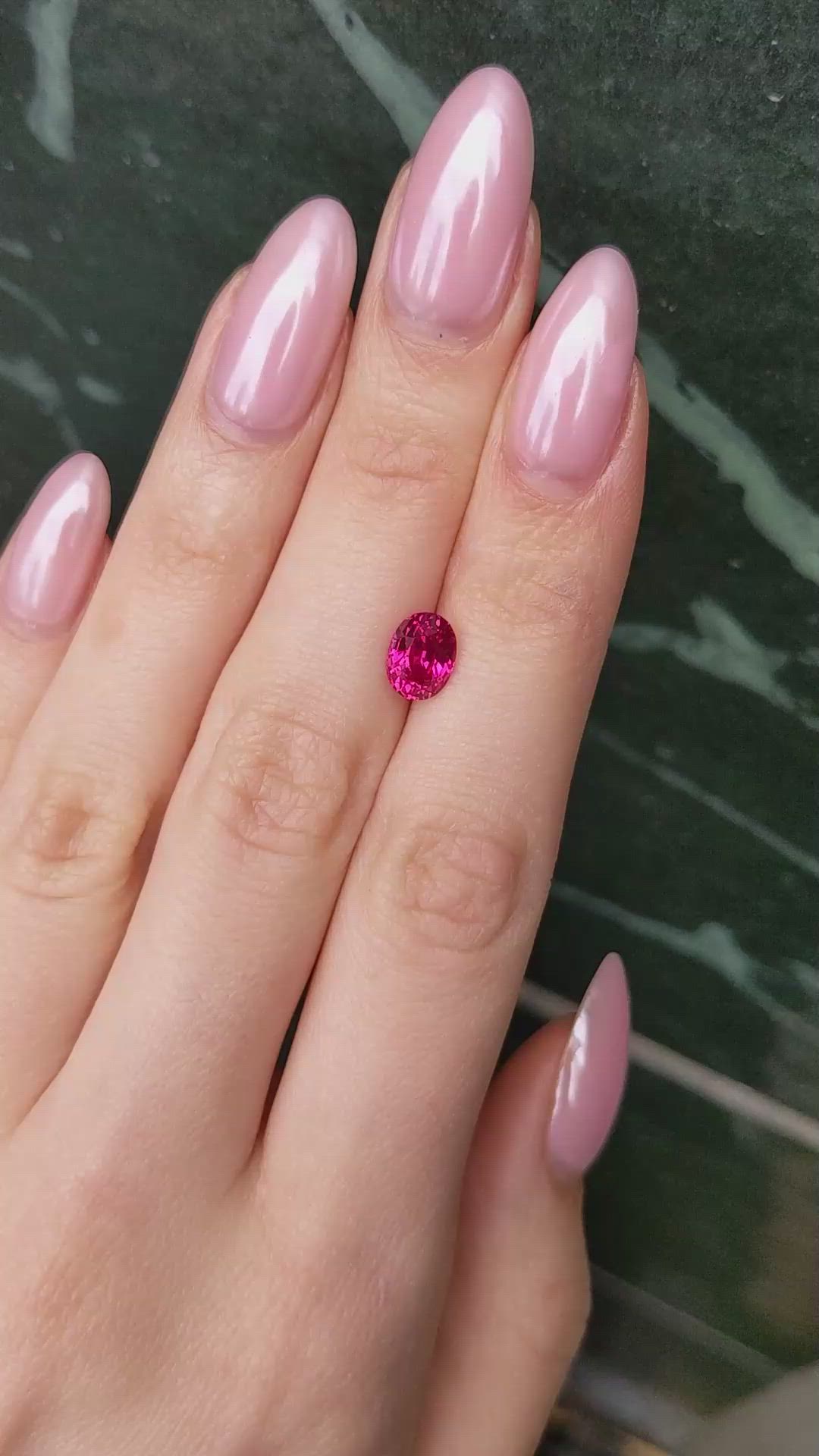 2.06 Ct. Pinkish Red Ruby from Mozambique Size Video