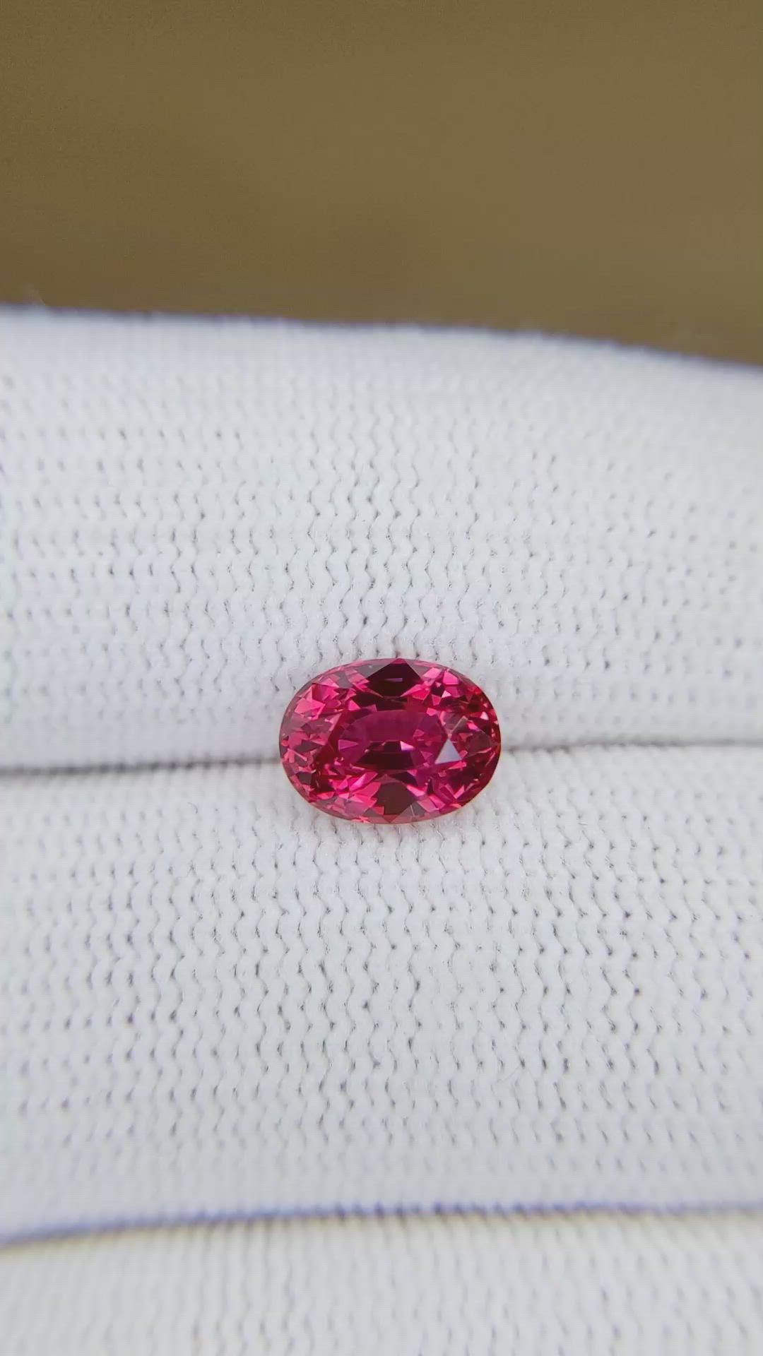 2.06 Ct. Pinkish Red Ruby from Mozambique Size Video